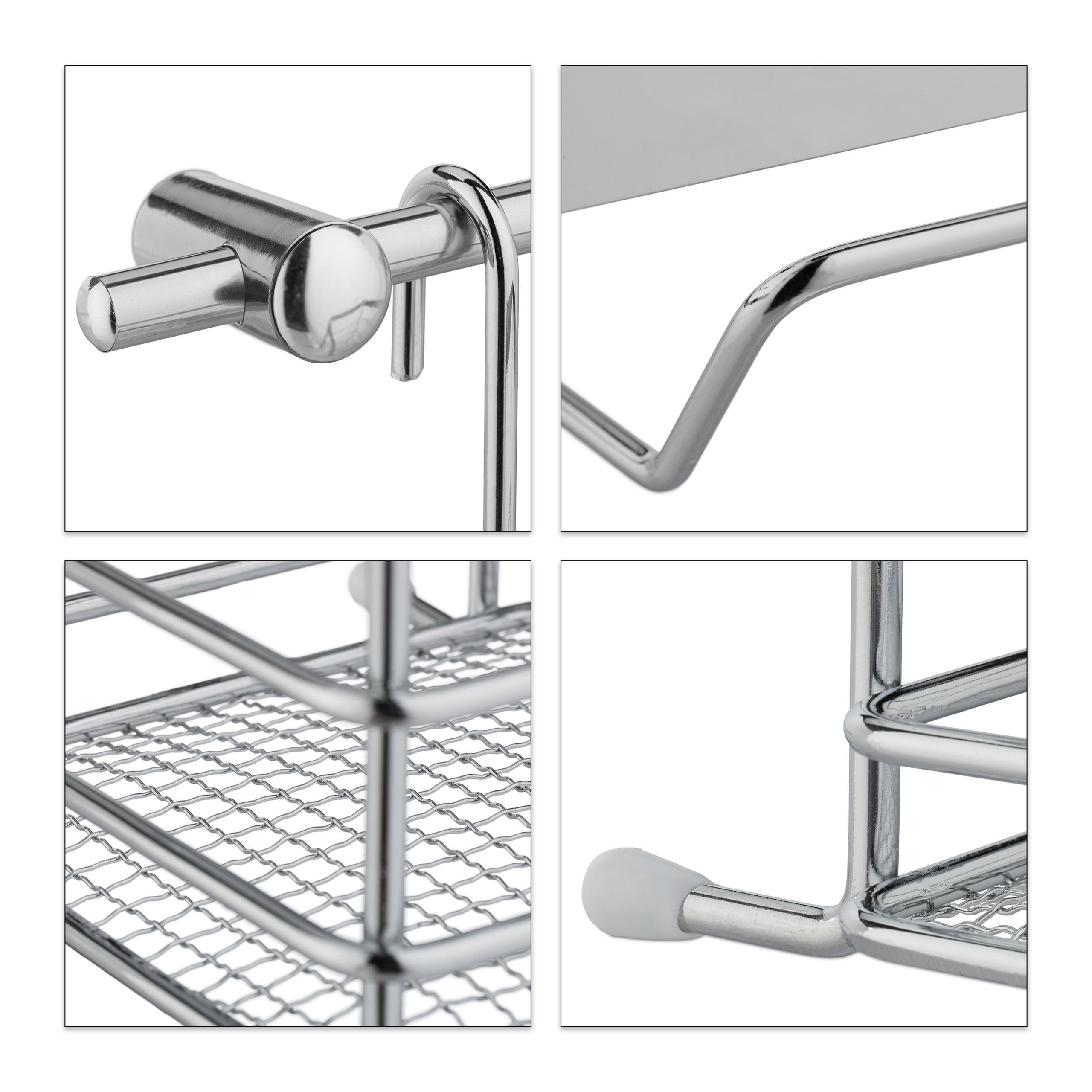 2 x Küchenutensilienhalter Metall Hängeleisten Set Küchenrollenhalter