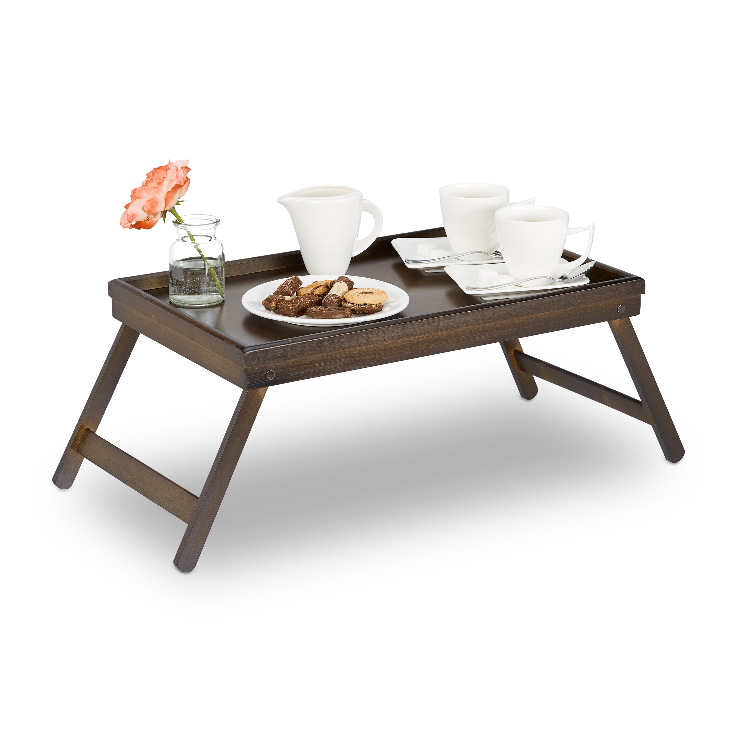 Betttablett Bambus Betttisch klappbar Frühstückstablett Tabletttisch Holztablett