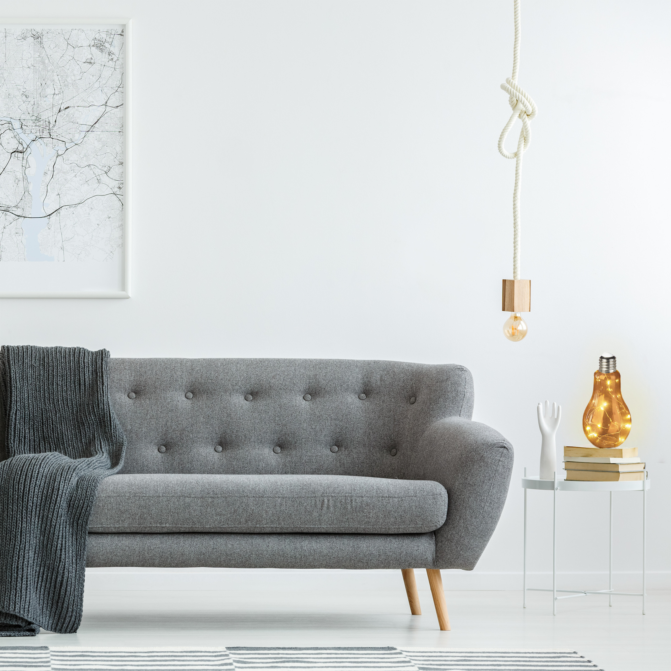 Deko Glühbirne LED Tischleuchte Glas Glühlampe mit Lichterkette LED Lichtdeko