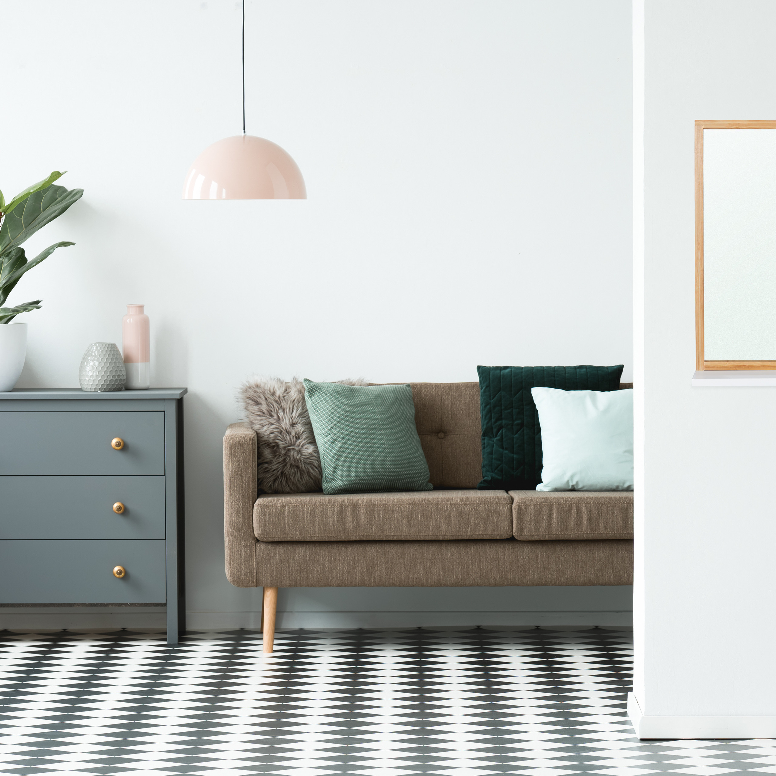 Wandspiegel Flurspiegel Bambus MDF Spiegel zum Aufhängen Badspiegel mit