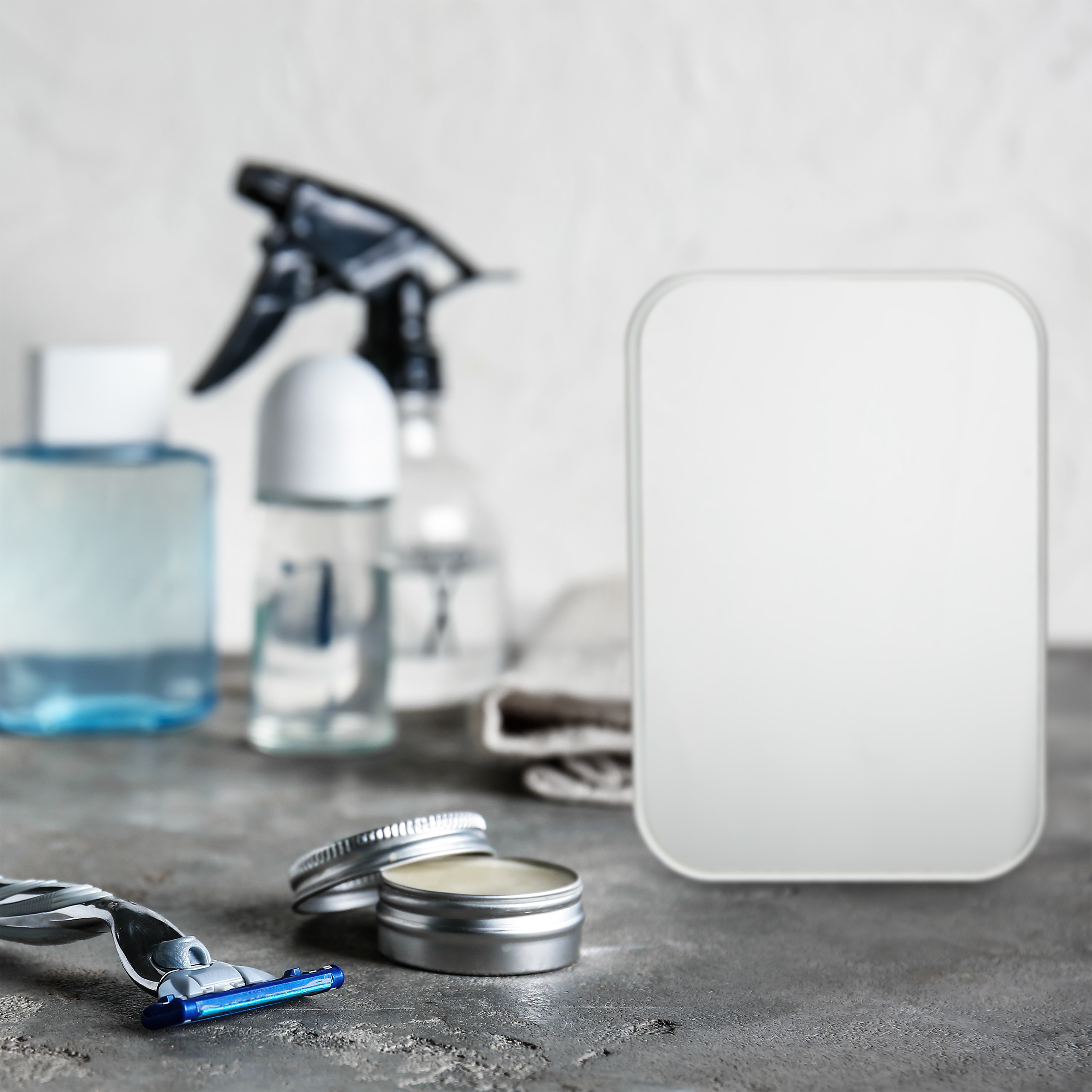 Kosmetikspiegel Badezimmerspiegel weiß neigbar Rasierspiegel Make-up