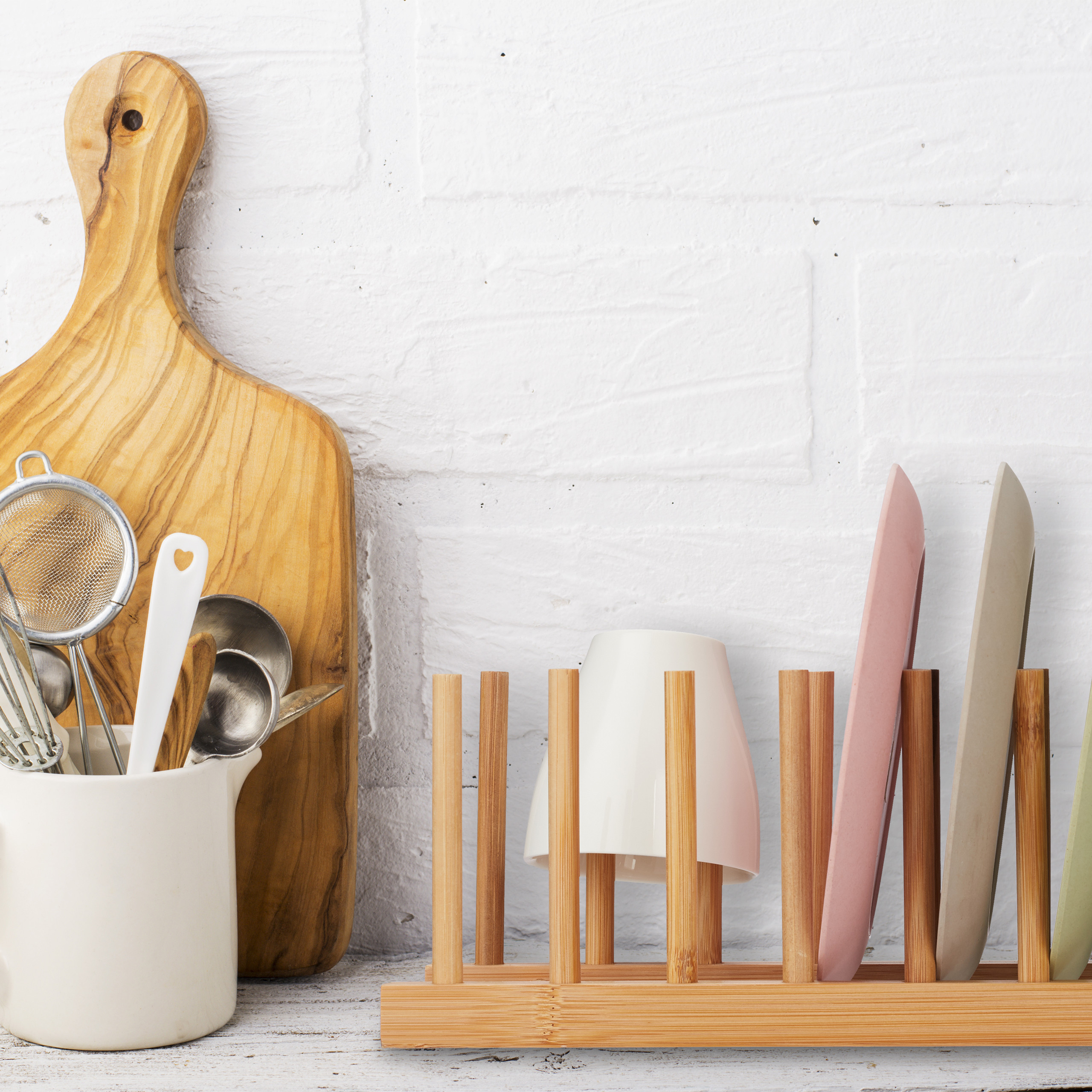 Bambus Abtropfgestell Abtropfgitter Tellerhalter Topfdeckelhalter