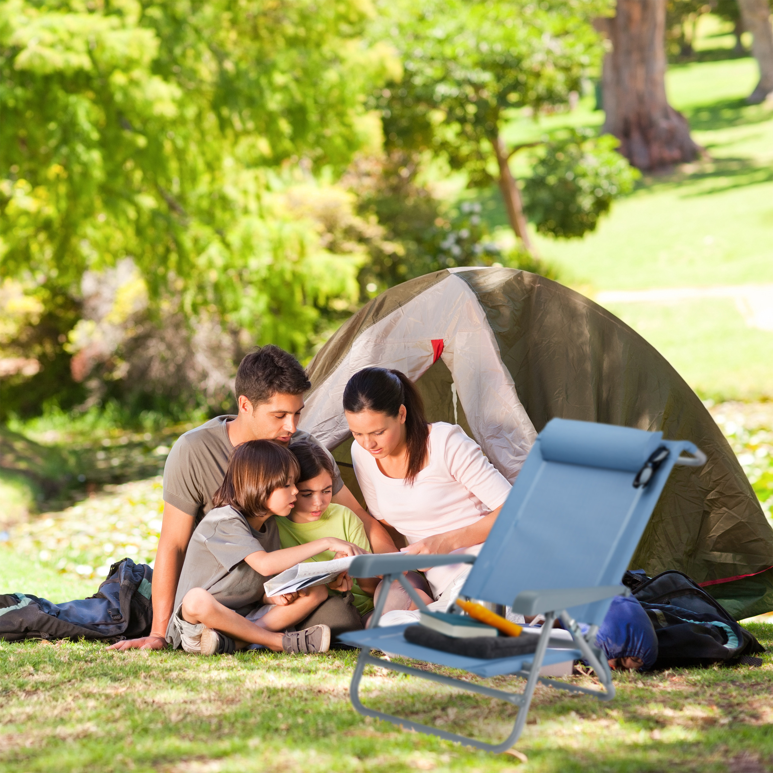 Liegestuhl klappbar Gartenliege Klappstuhl Nackenkissen Strandliege