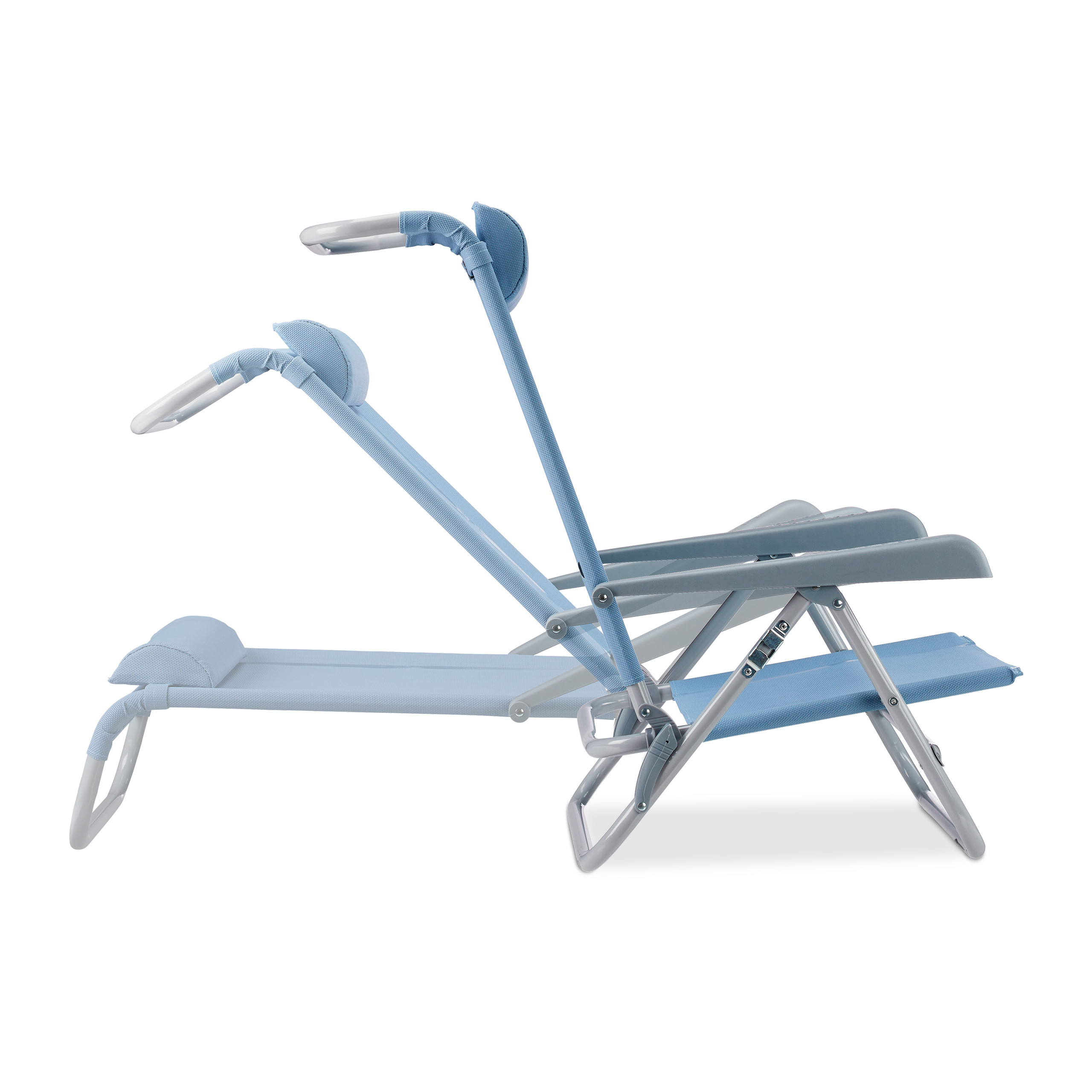 Liegestuhl klappbar Gartenliege Klappstuhl Nackenkissen Strandliege