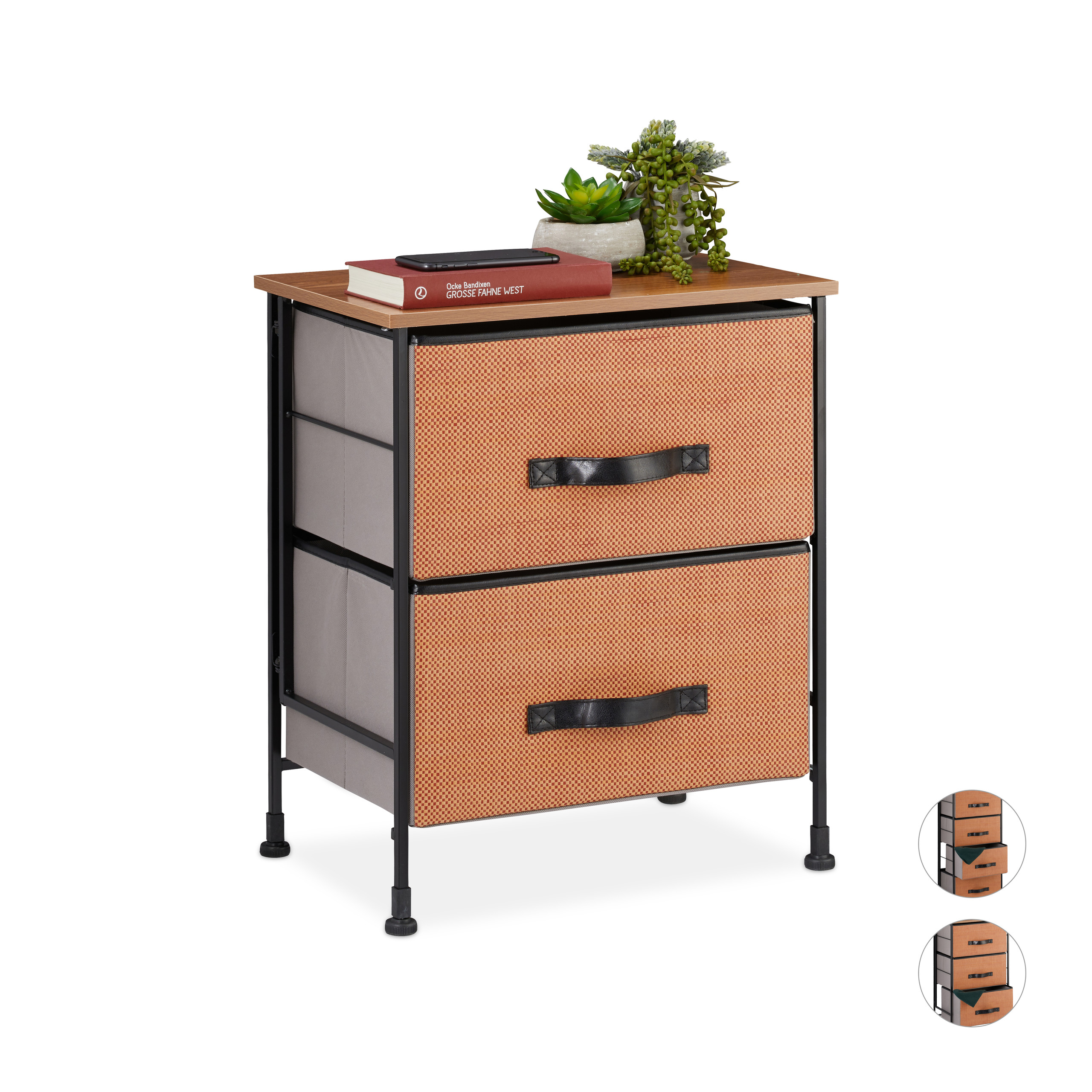 Schubladenschrank Deko Schubfachschrank Stoffschrank Schränkchen