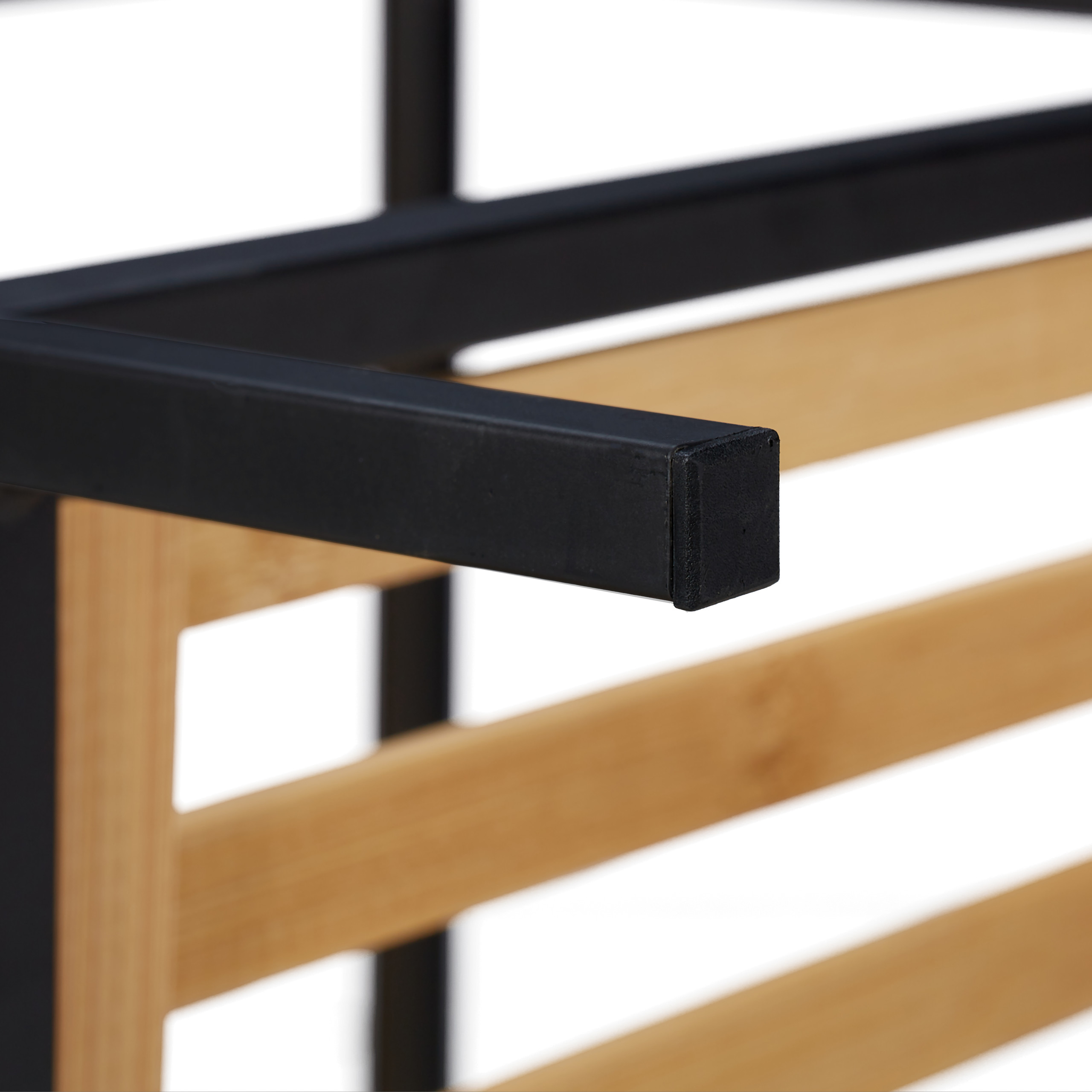 Standregal Bambus Metall, offenes Regal, Wohnregal, Stehregal Flur