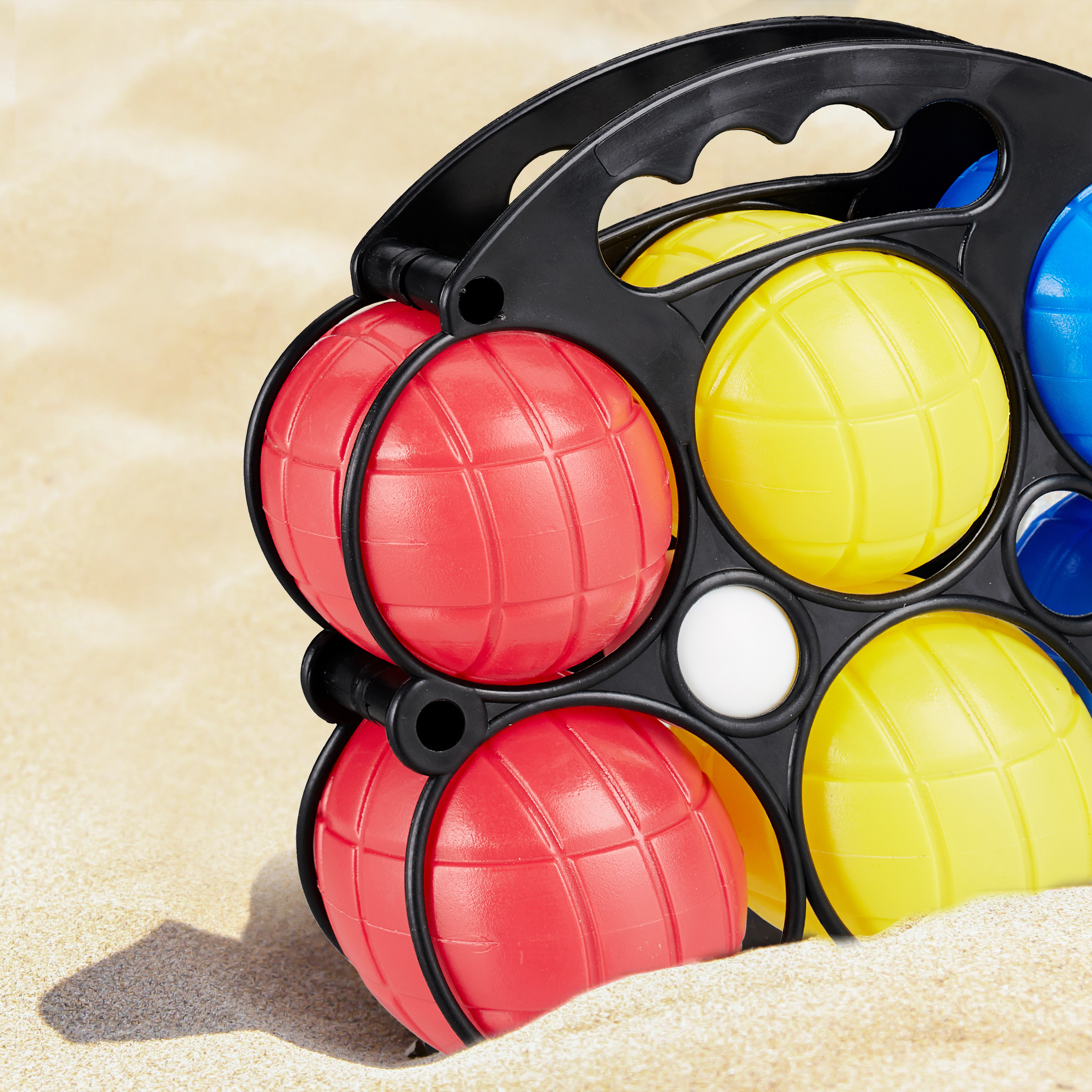 Relaxdays Boule Spiel Boule Set 8 Kugeln Boccia