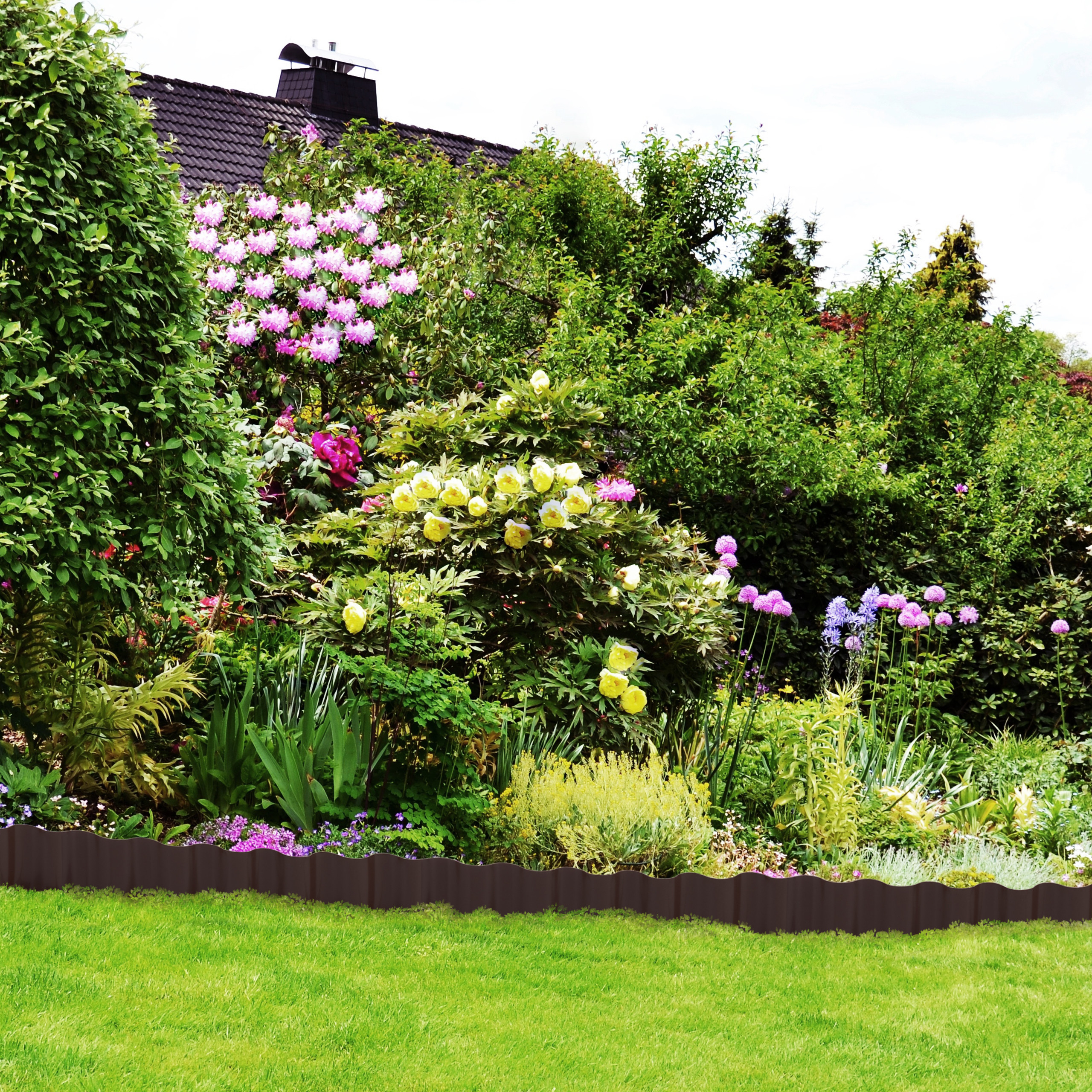 Landschaftsbau 2 X Rasenkante Hoch Beeteinfassung Rasenumrandung Garten Kunststoff 9m Braun Maybrands Com Ng
