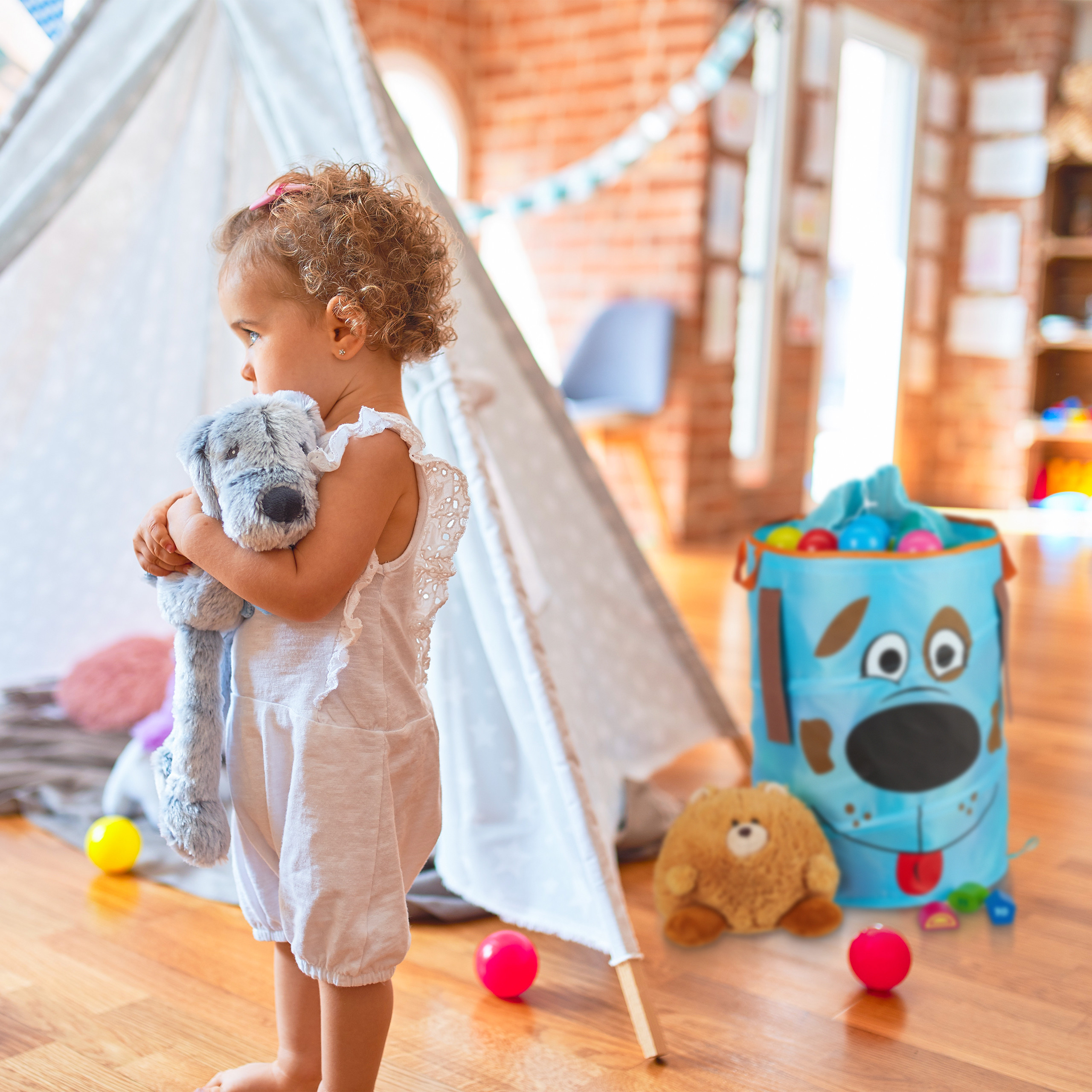 Pop-Up Wäschekorb Kinder Wäschesammler Faltkorb Wäschebox Spielzeug