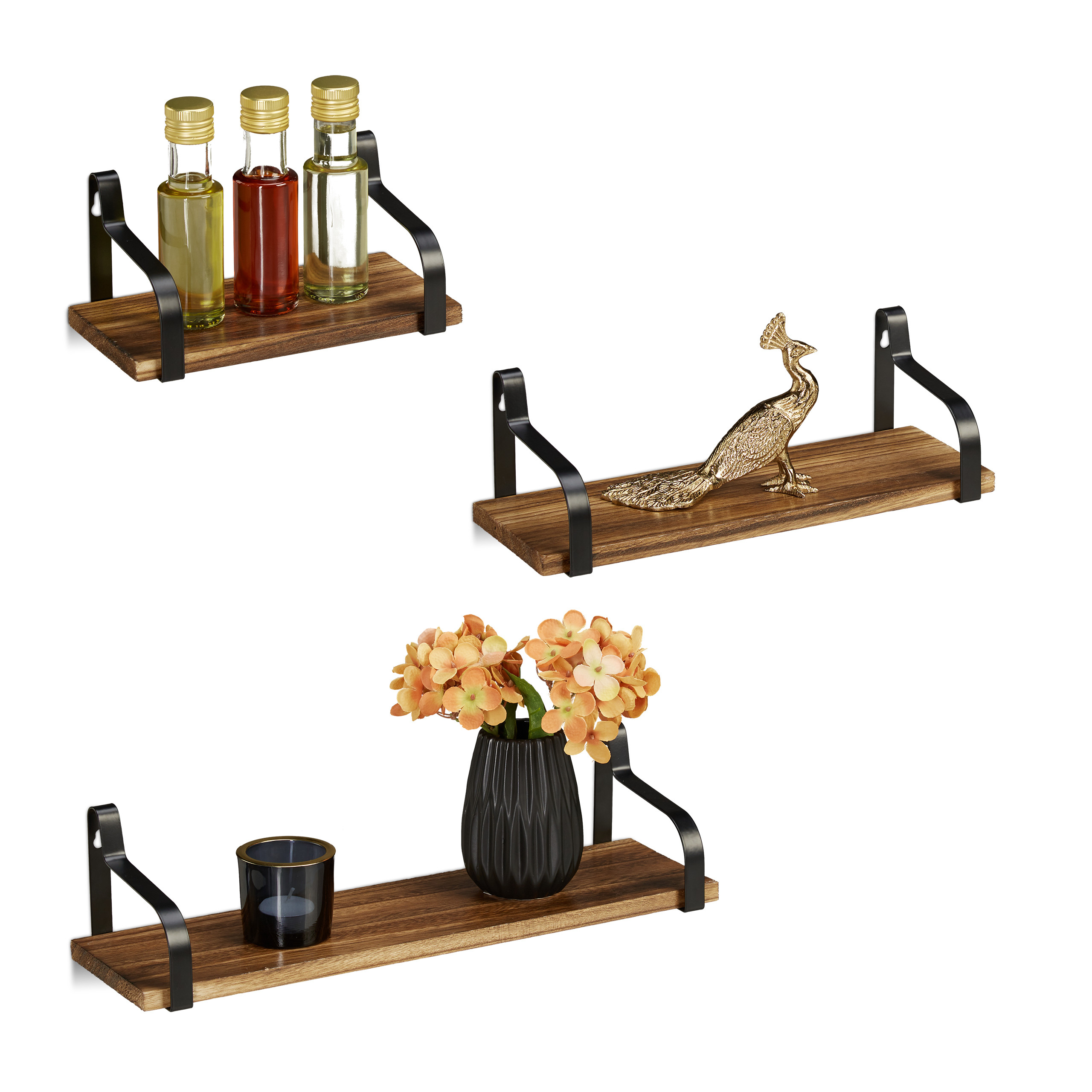 Murale Bois 3er Set Wandboard Etagere Brett Flottant Etagere Murale Bois 3er Set Wandboard Etagere Brett Flottant Etagere