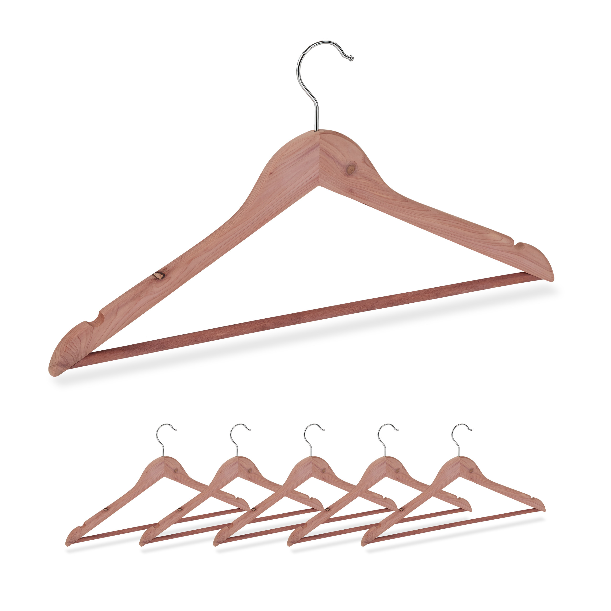 Zedernholz Kleiderbügel 6 Stück Bügel Hemdenbügel Holz Garderobenbügel
