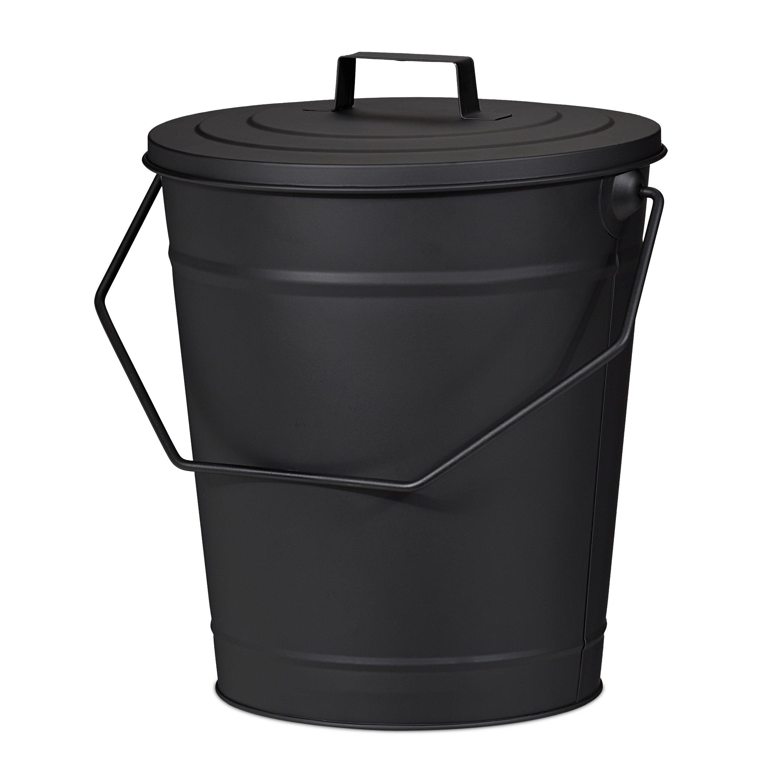 Ascheeimer mit Deckel Kohleeimer Aschetonne Kamineimer Metalleimer