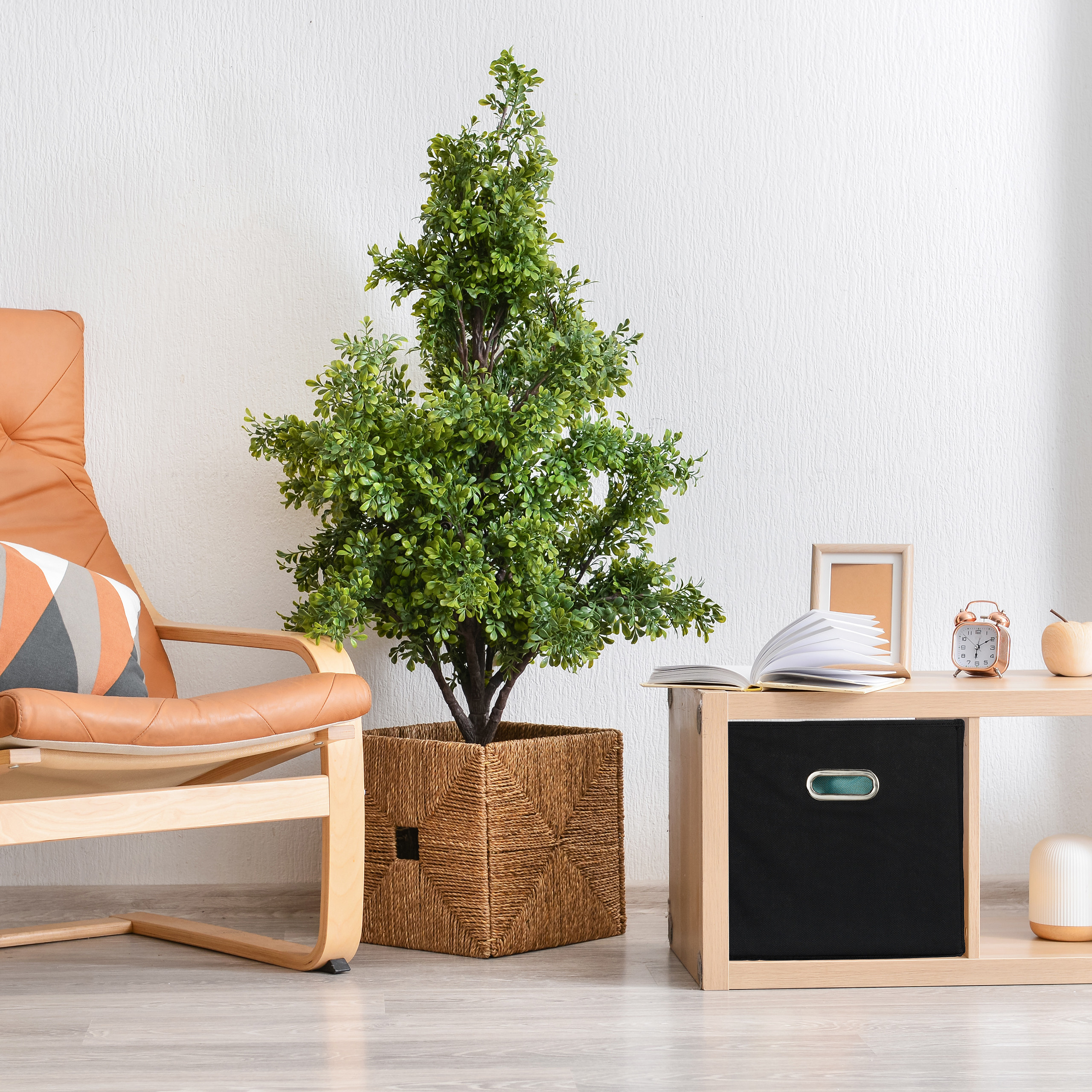 4 x Aufbewahrungsbox grau, Faltkiste, Stoffkorb, Regalbox ohne Deckel