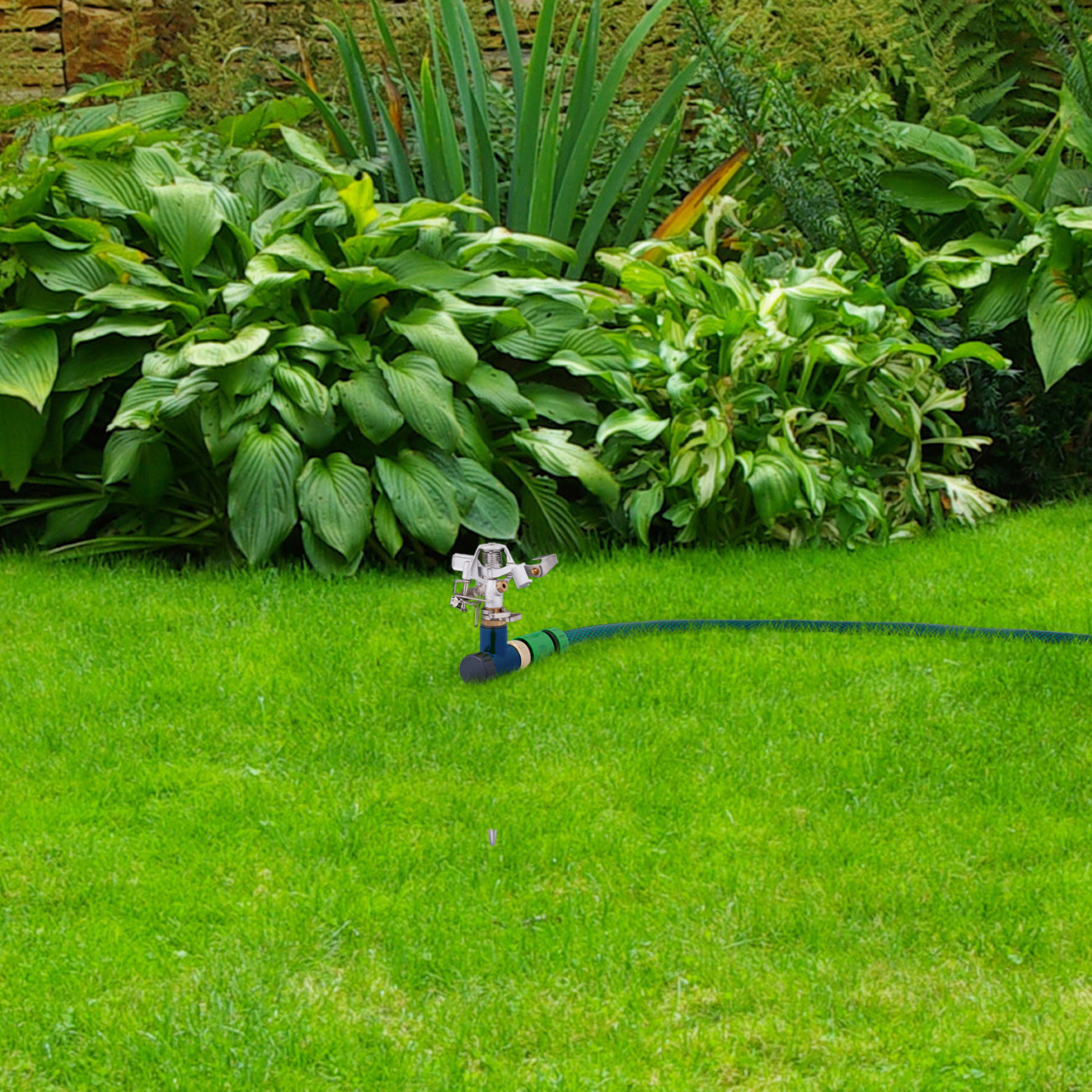 360° Impulsregner 1 1/2 FNPT - Automatischer Gartensprenger 18-36m Reichweite