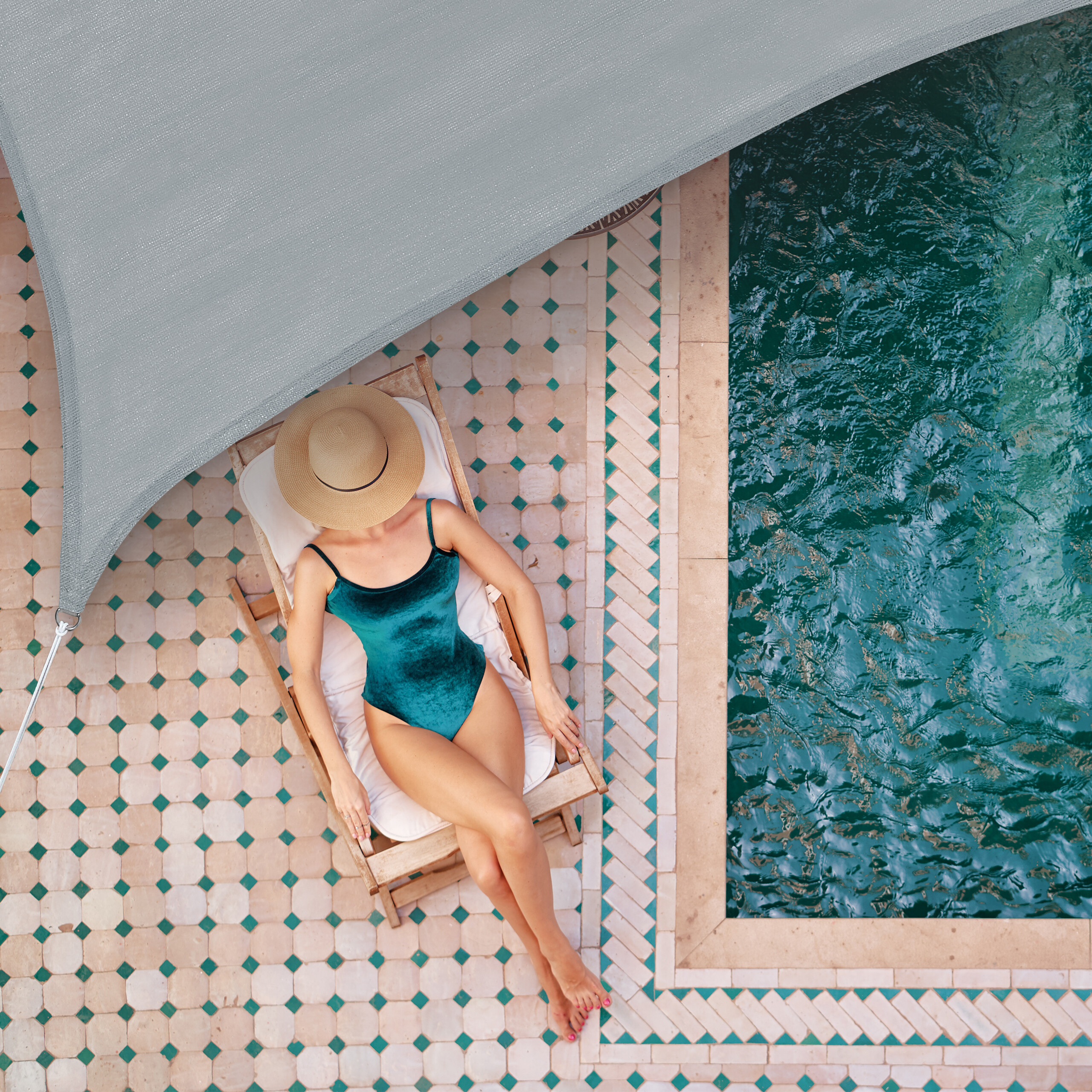 Toldo vela triangular Parasol HDPE Sombreo cóncavo Sombraje lona para jardín - Imagen 64 de 96