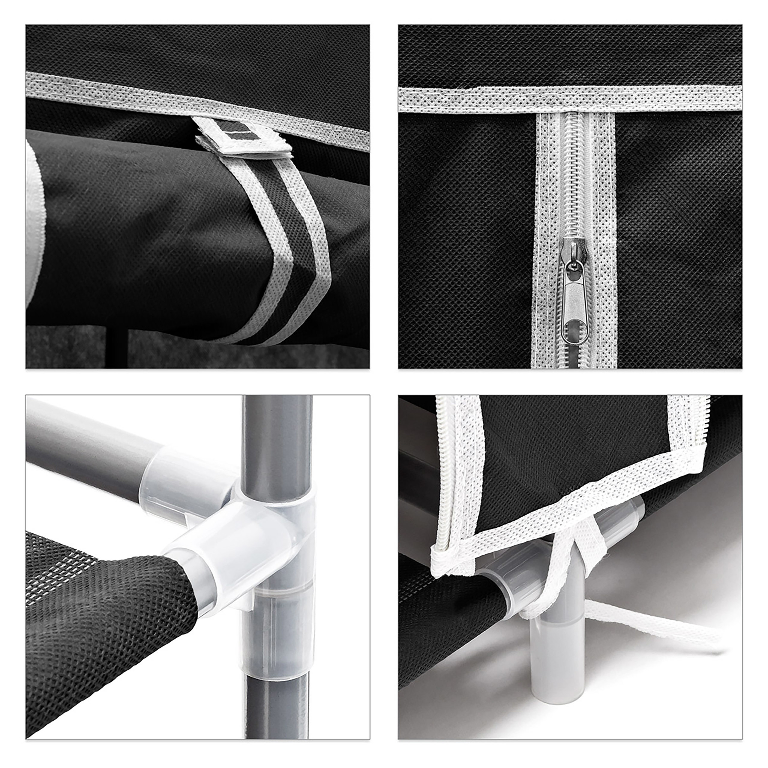 Schuhschrank Faltschrank Stoffbezug 9 Ablagen Schuhablage Schuhregal