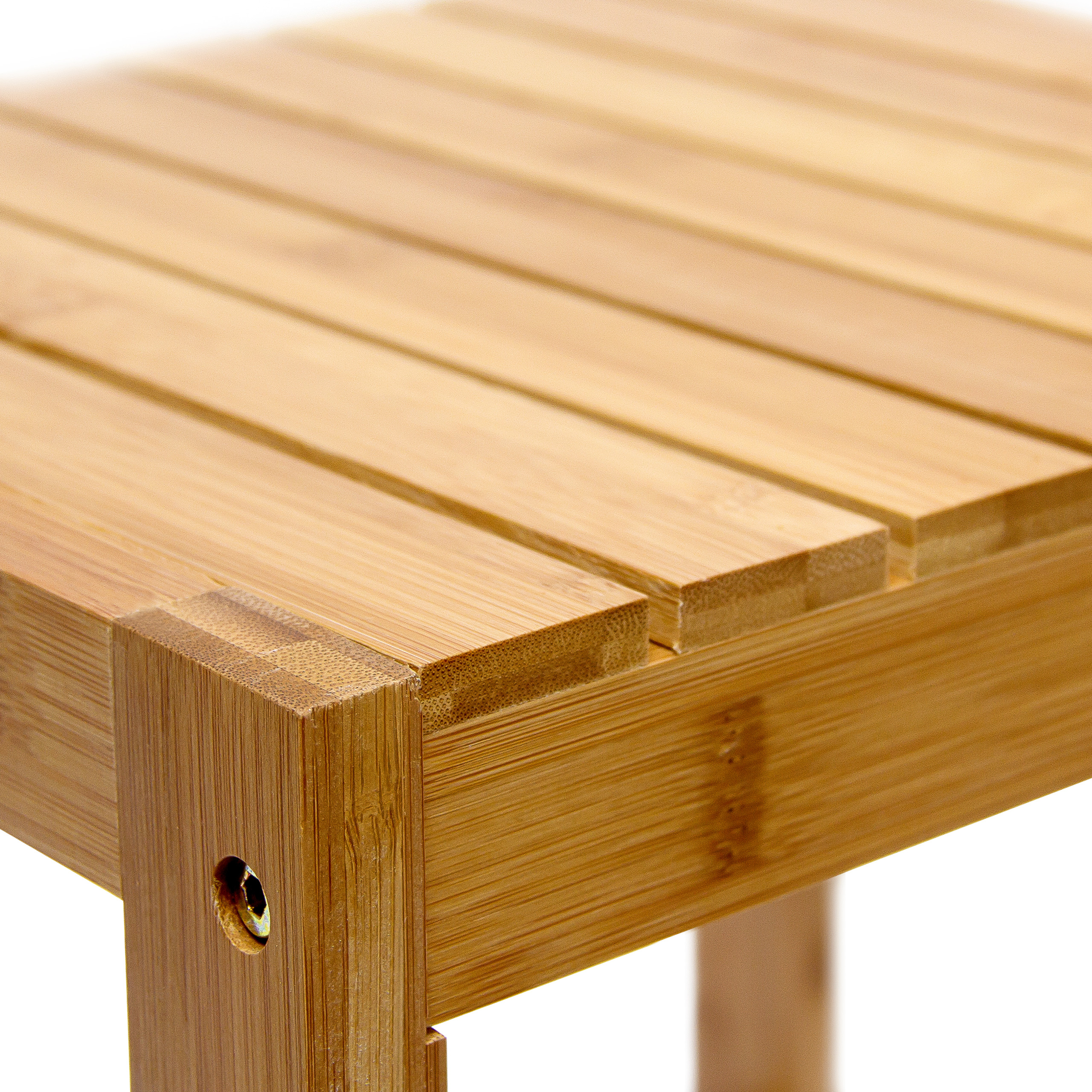 Bambus Hocker (HBT: 40x28x32cm) Sitzhocker Duschhocker Ablage