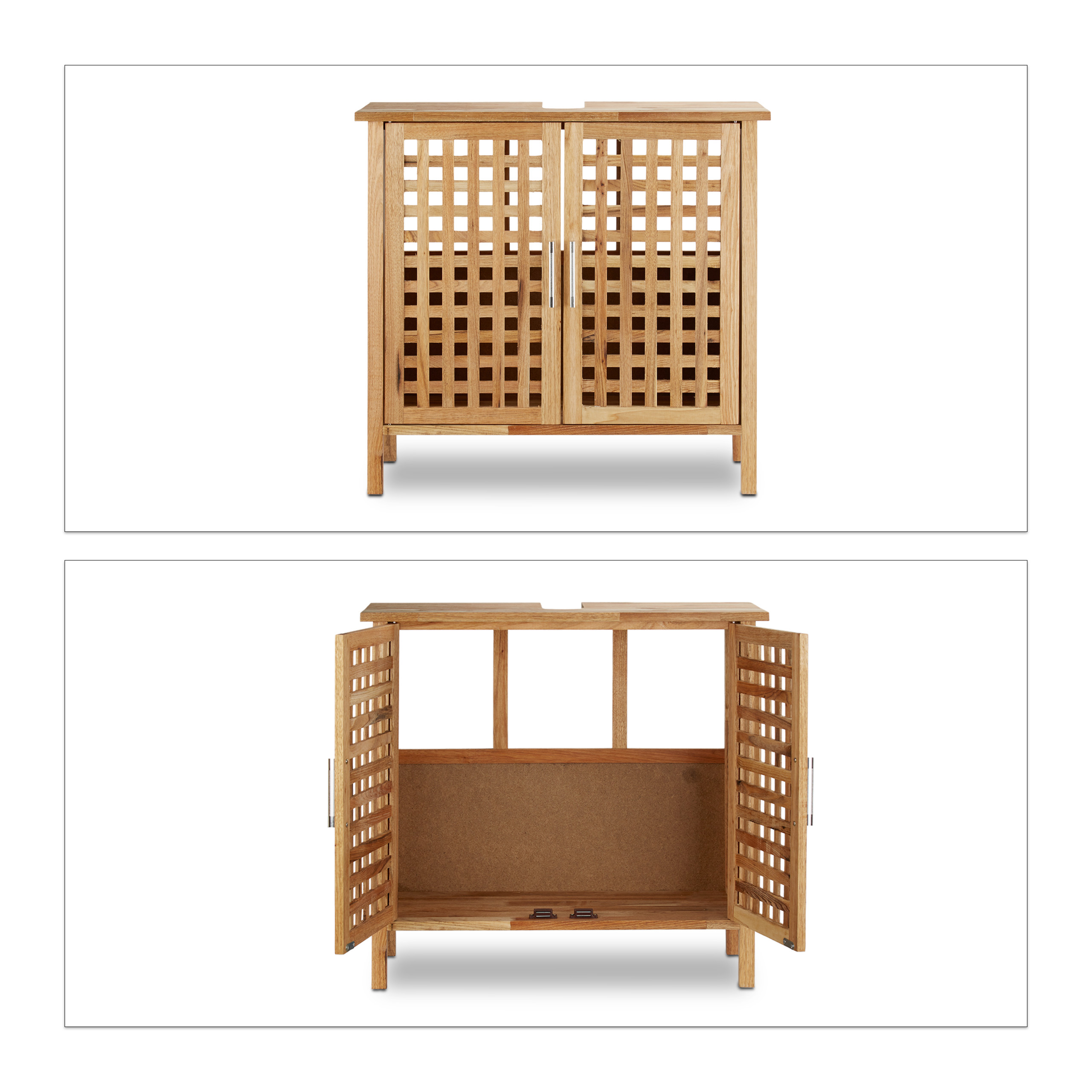 Waschbeckenunterschrank Walnuss Siphon Schrank Waschbeckenschrank