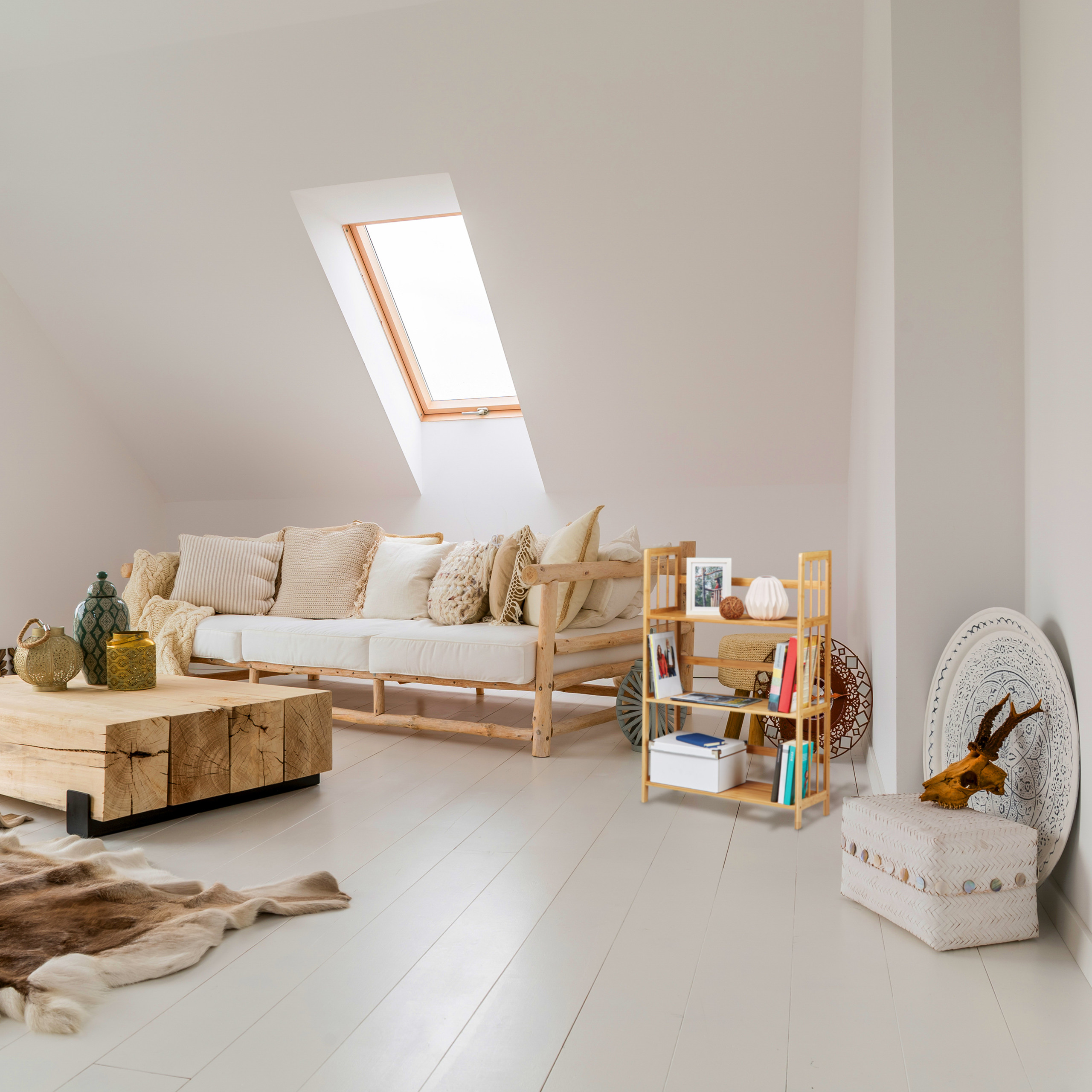 Standregal Bambus 3 Fächer Badregal Bücherregal Holzregal Schuhregal