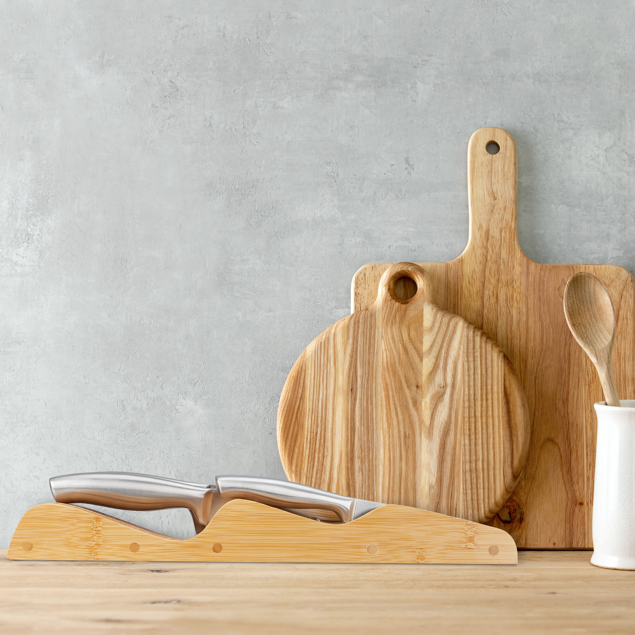 Messerblock Schublade, Messeraufbewahrung Bambus, Messer Organizer