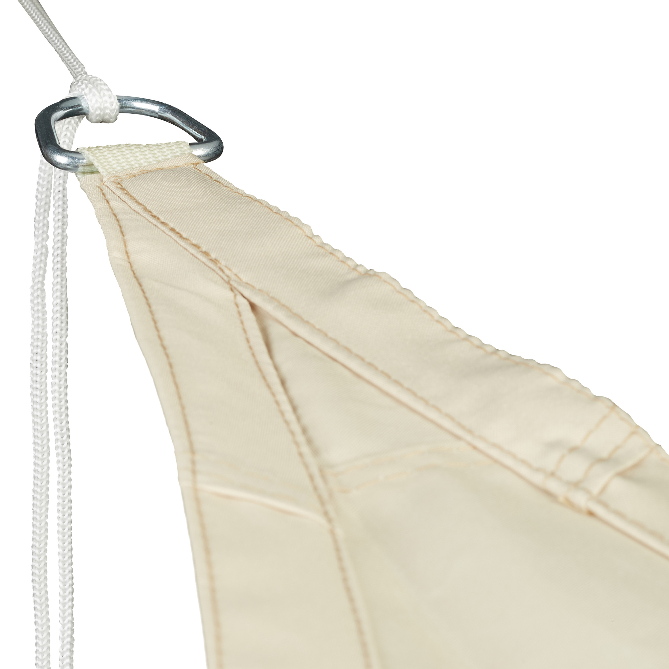 Sonnensegel Sonnenschutz Schatten beige dreieckig Spannseile Garten uv