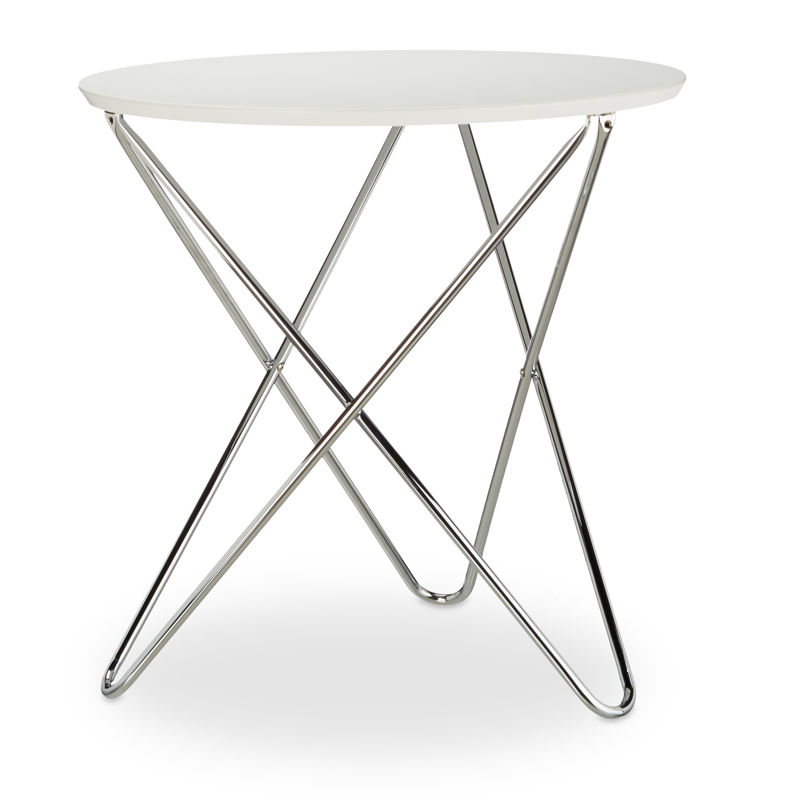 Beistelltisch rund Couchtisch Wohnzimmertisch weiß Metallgestell Holzplatte Een nieuwe explosieve aankoop