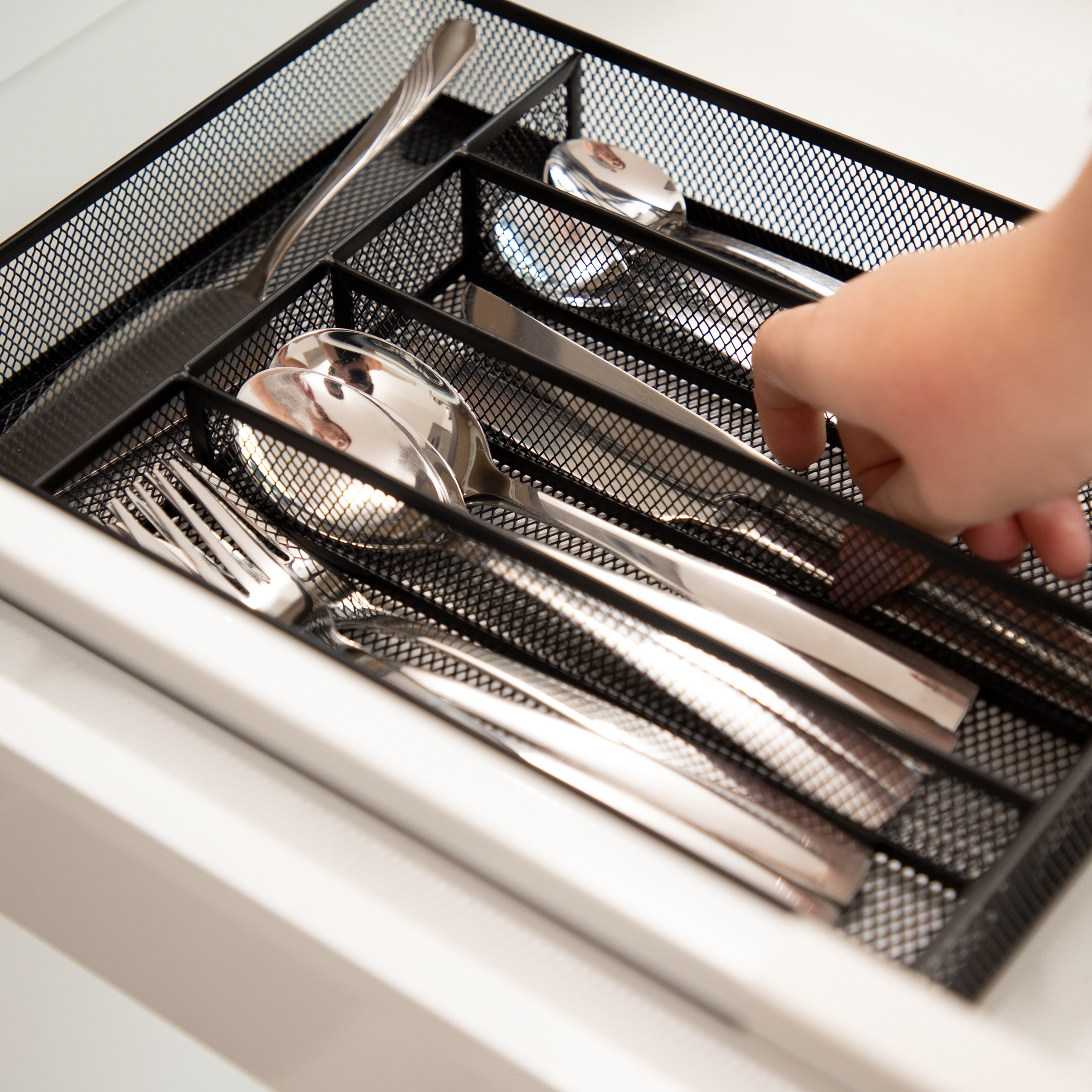 CUTLERY DRAWER INSERT Metal Mesh Small Cutlery Insert 23,5x31,7 £10.94