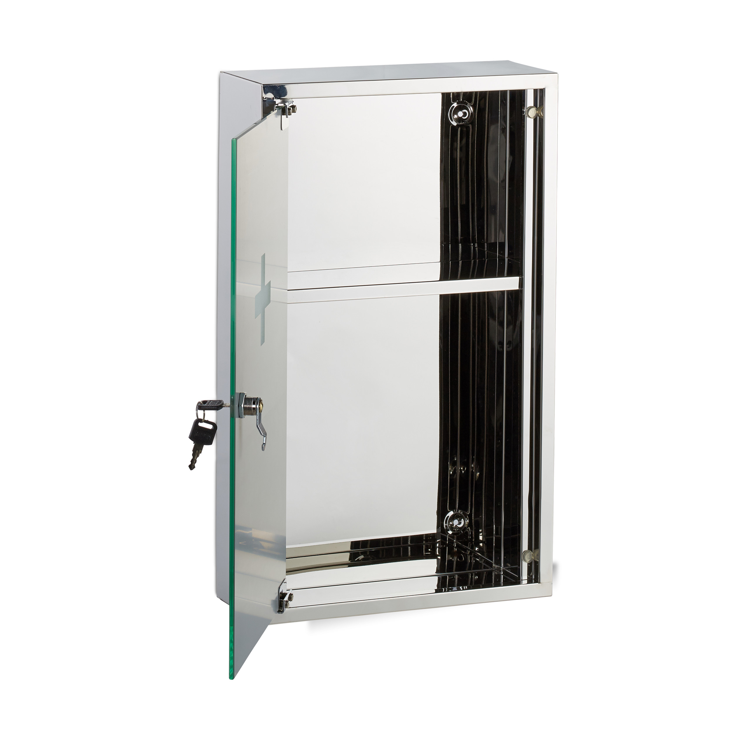 Medizinschrank Edelstahl Arzneimittelschrank Hausapotheke Spiegeltür