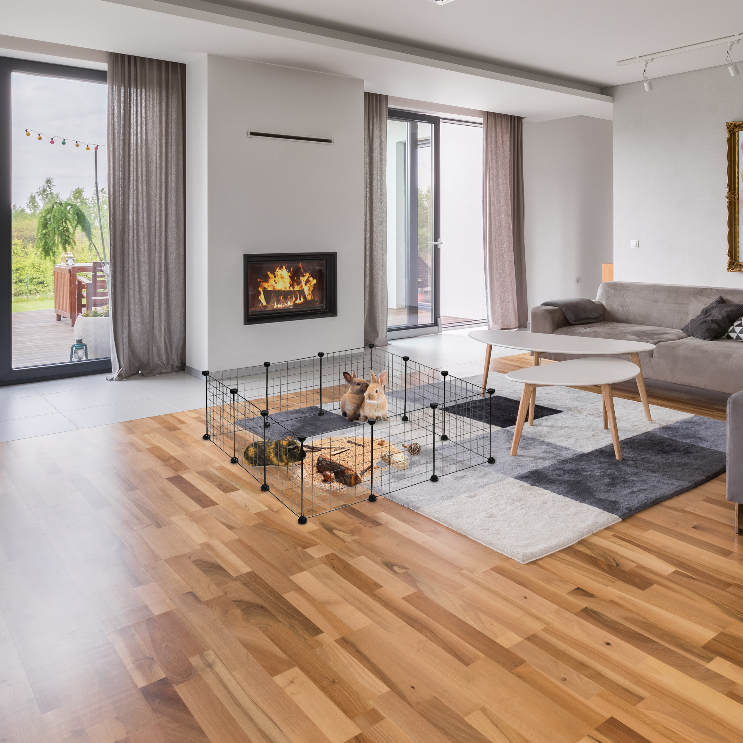 FREE RANGE ENCLOSURE freewheel mesh small animal enclosure DIY rabbit