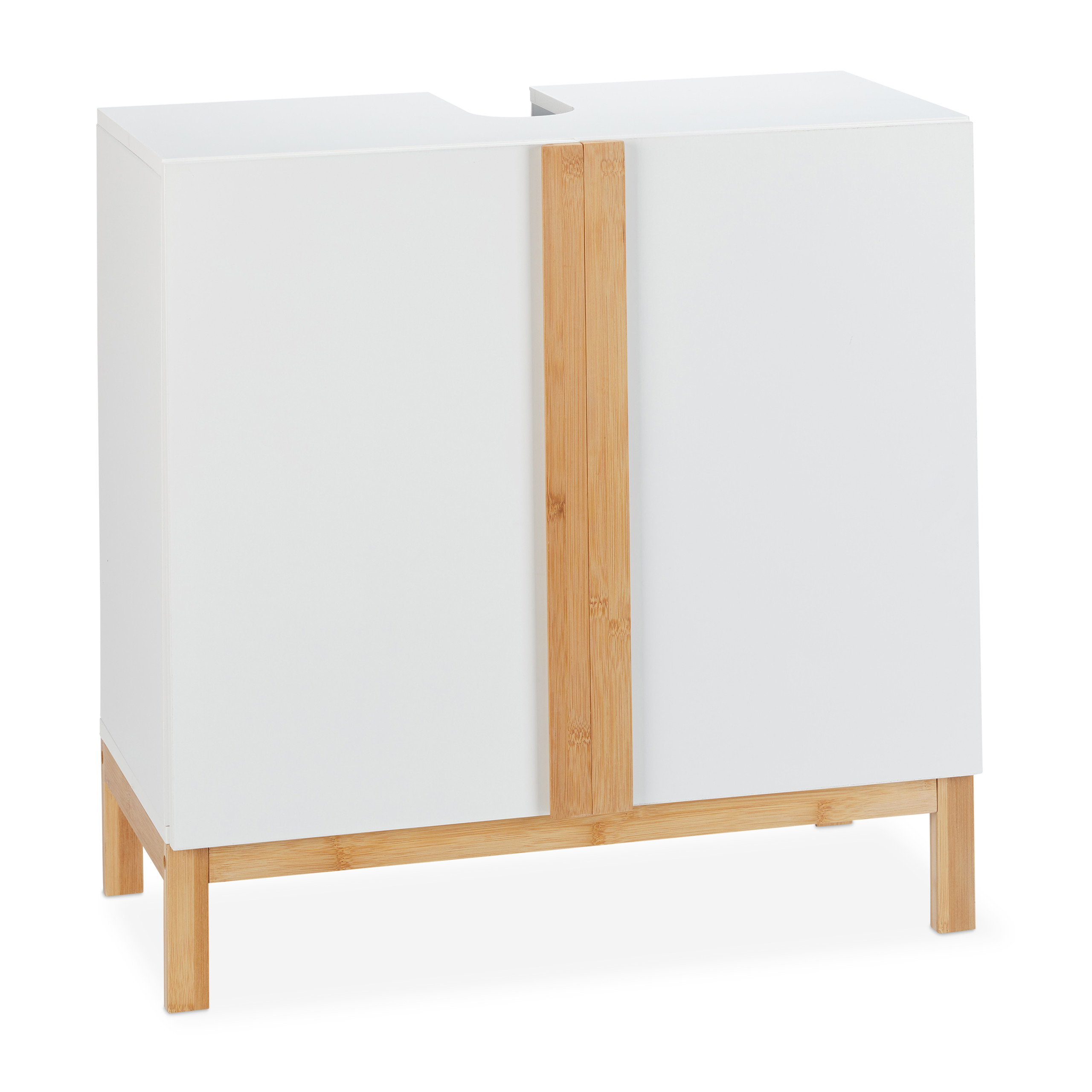 Armario bajo lavabo, Armario suelo blanco, Armario baño 60 cm, Mueble