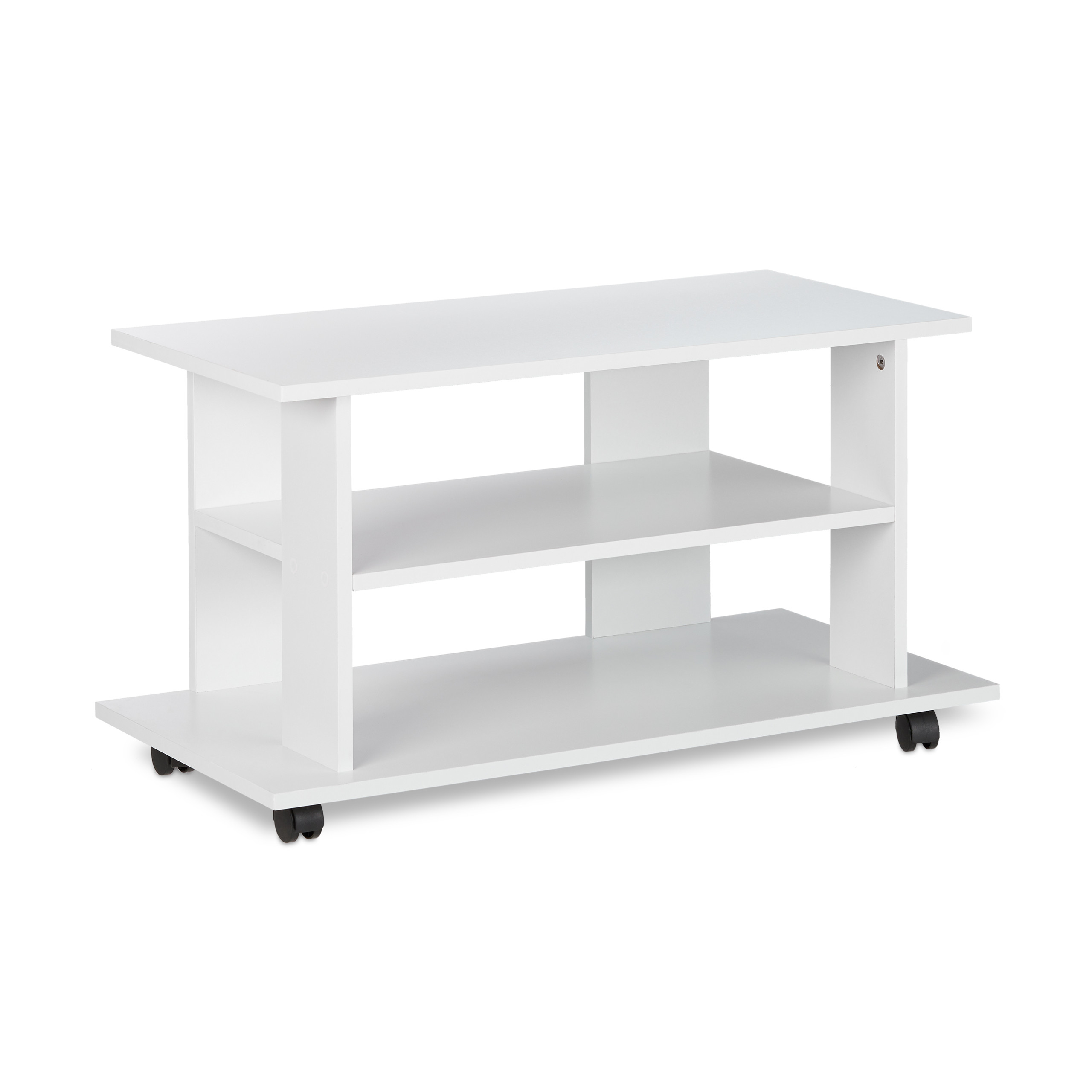 TV STAND MOBILE Entertainment Station Television Rack Shelving Unit on