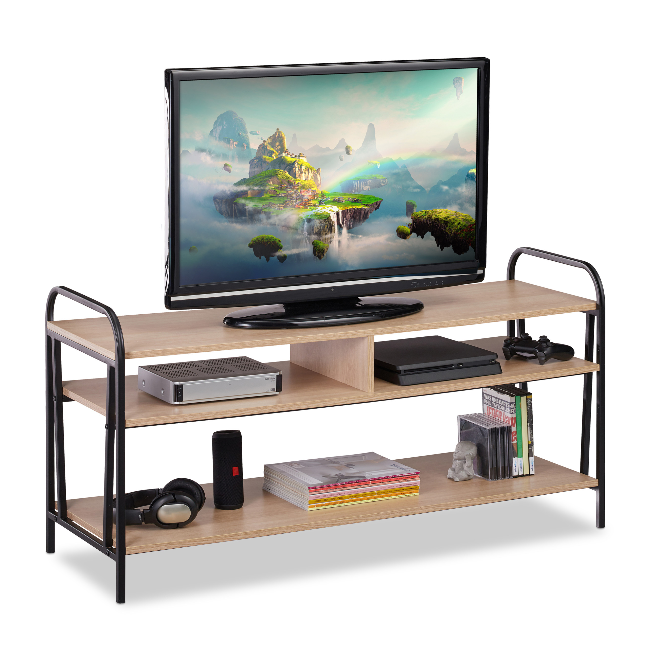 TV Schrank Industrie Phonorack TV Tisch Möbel Fernsehtisch Board Regal