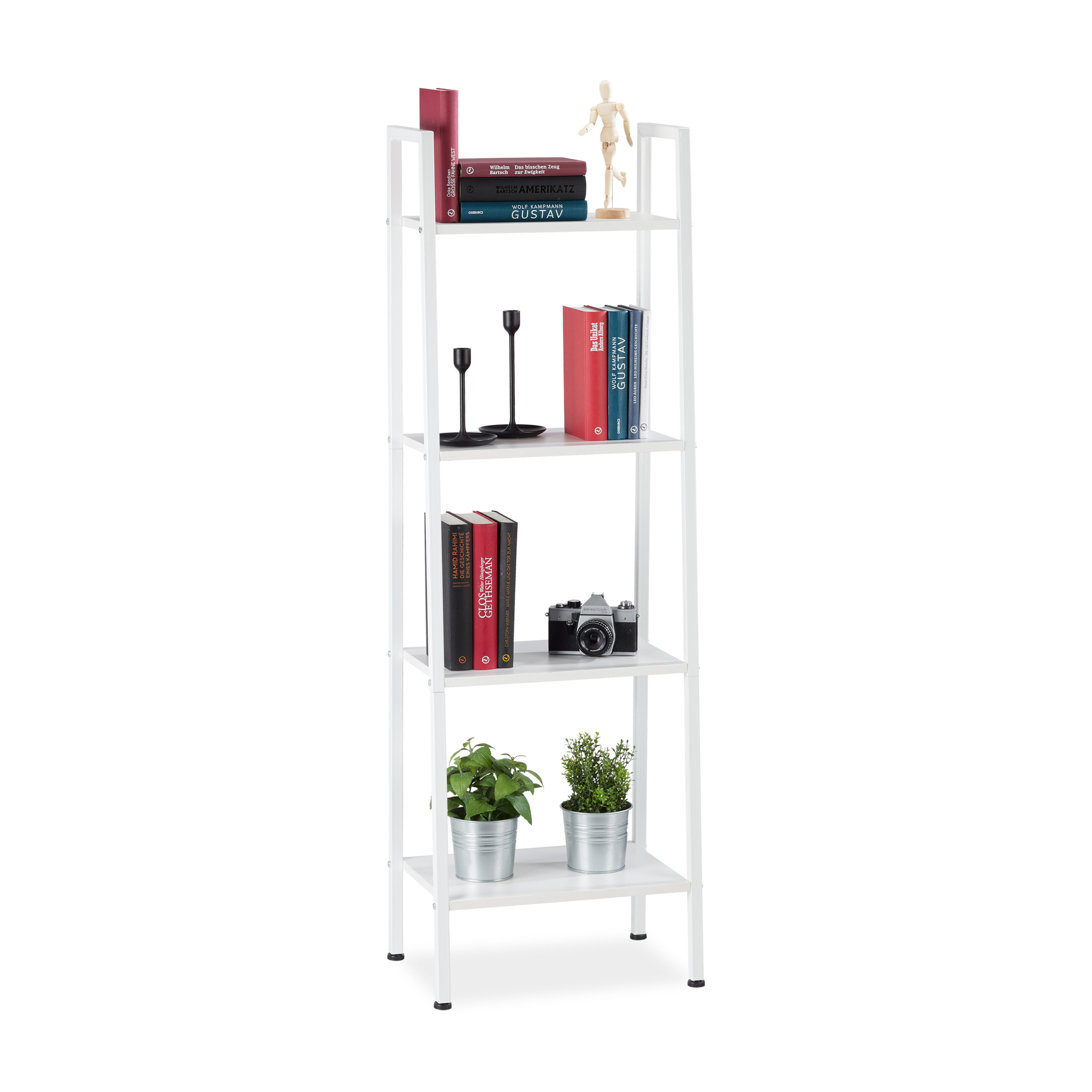 Standregal Bücherregal Küche Leiterregal 4 Ablagen Pflanzenregal Bad Stufenregal Explosieve lage prijs kopen