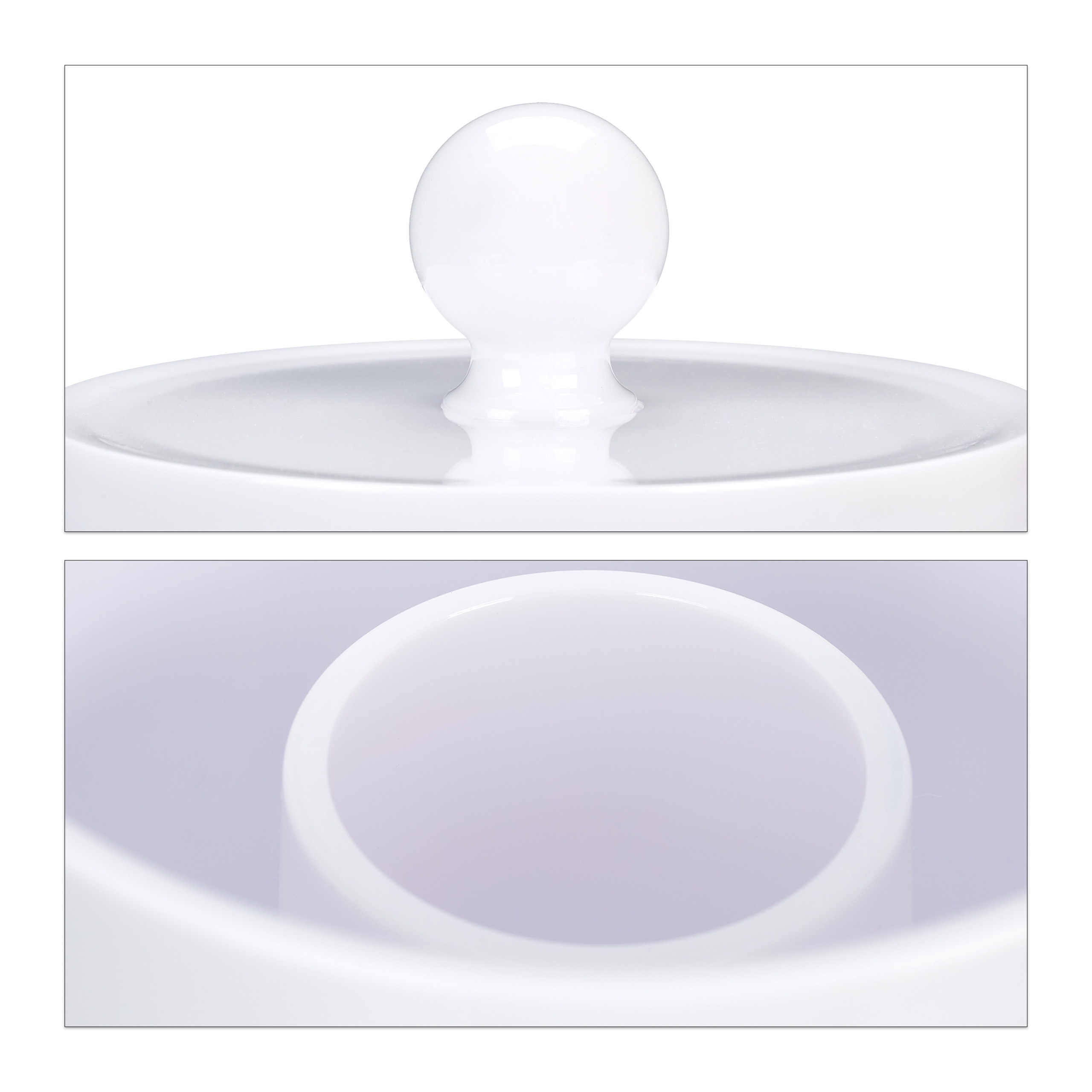 Wattestäbchen Aufbewahrung 3er Set Wattepadhalter Acryl Organizer mit