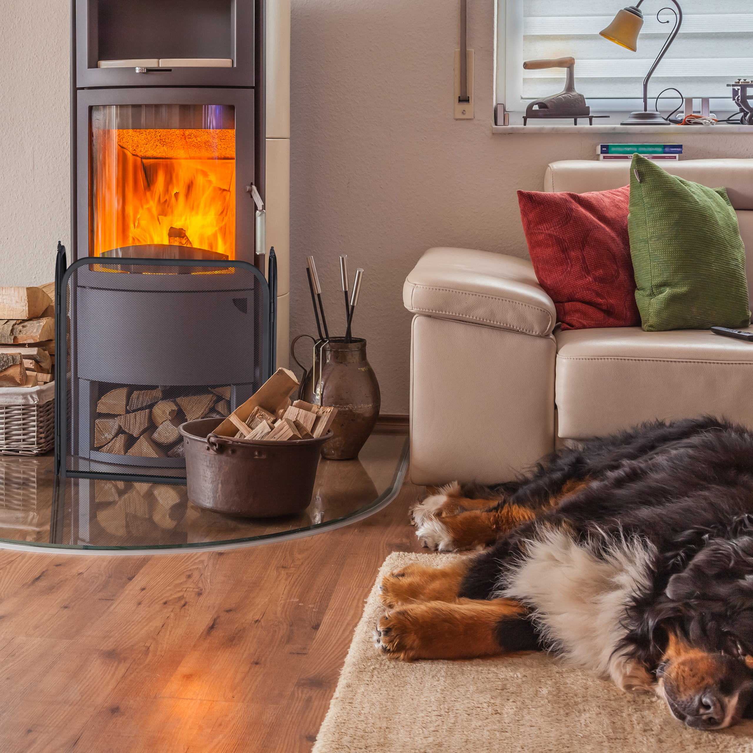 Salvachispas chimenea, Pantalla chimenea, Antichispas chimenea