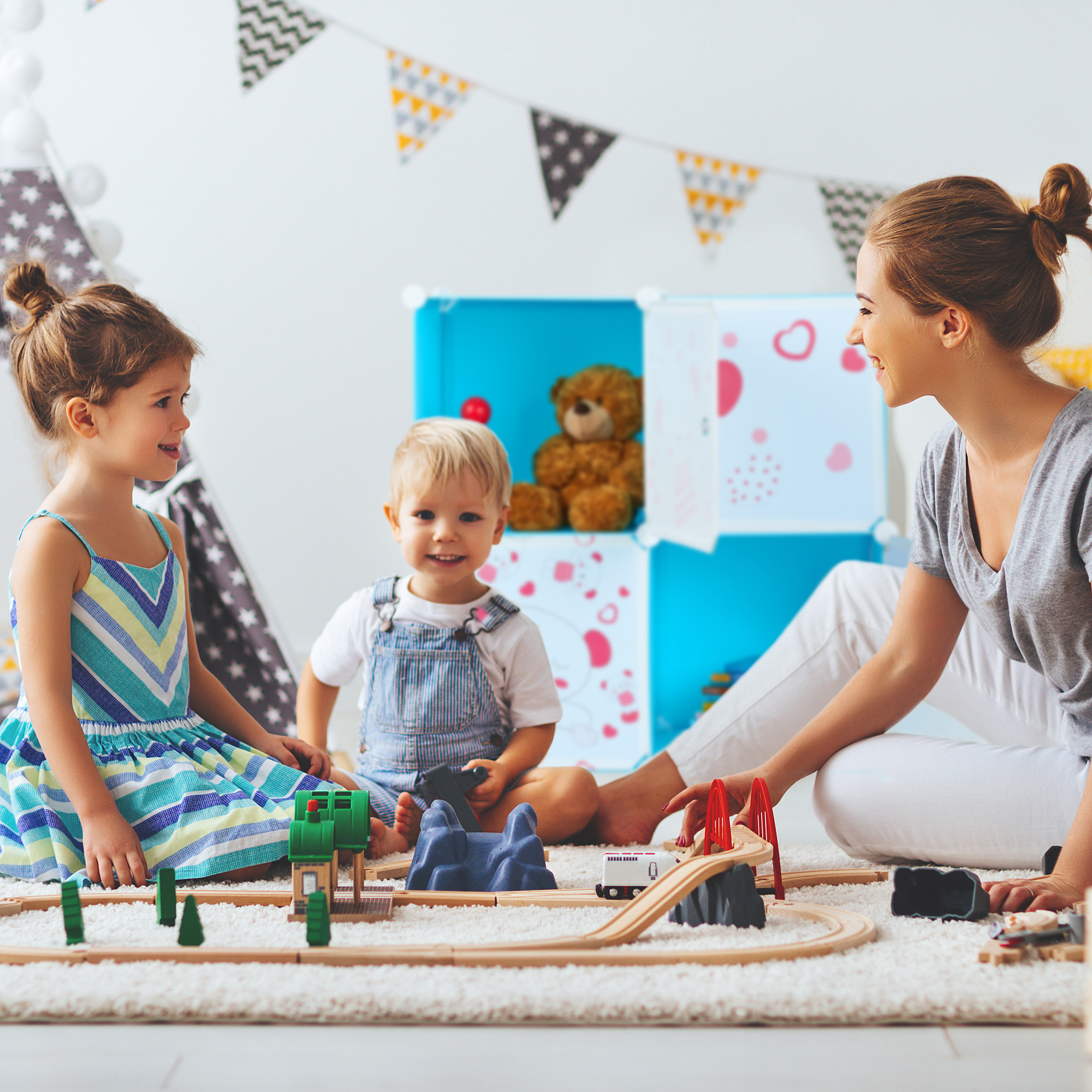 Kinderzimmer Spielregal Kinderregal Steckschrank Spielzeug Aufbewahrung Kommode
