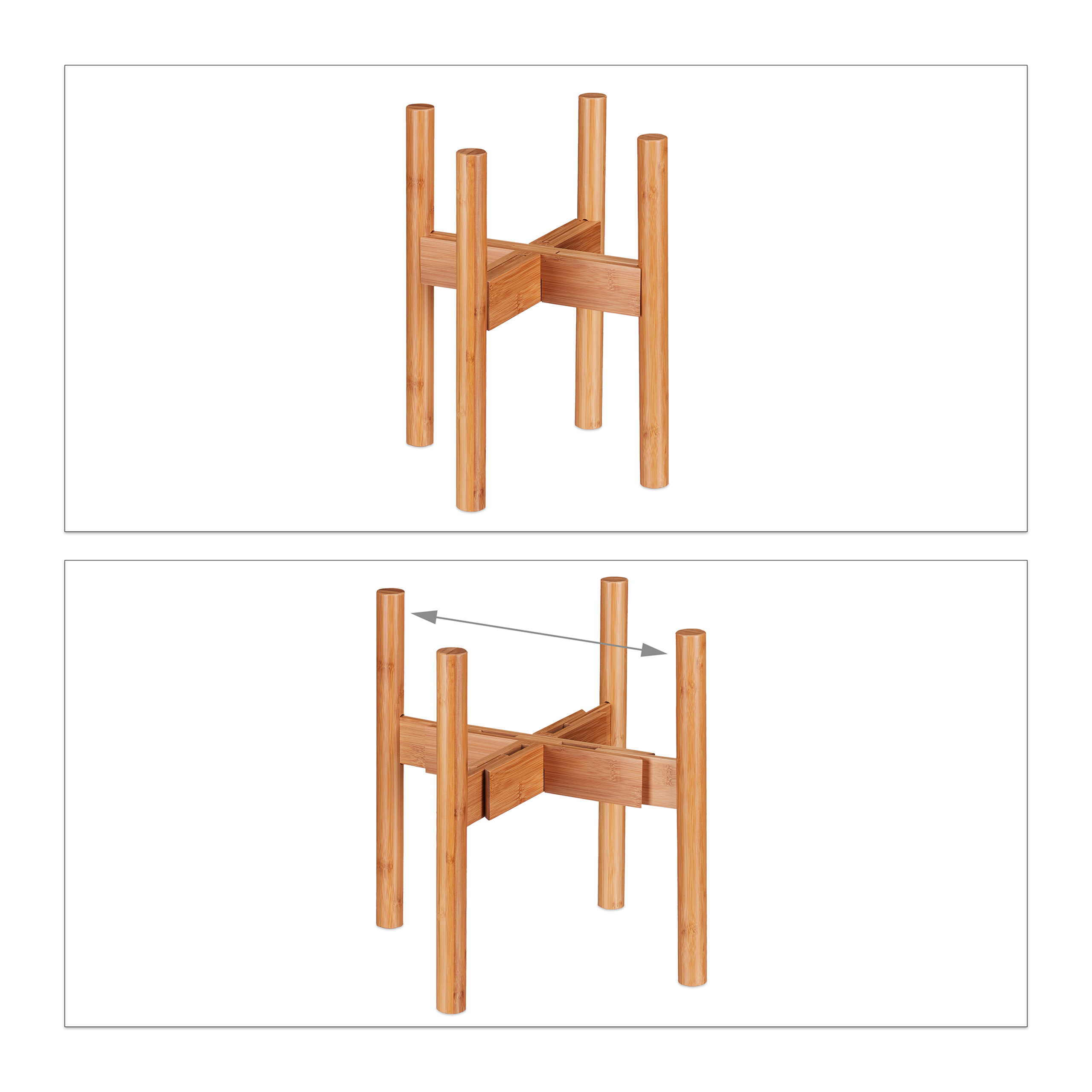 Blumenständer Bambus Pflanzenständer Topfständer Blumen Topfgestell