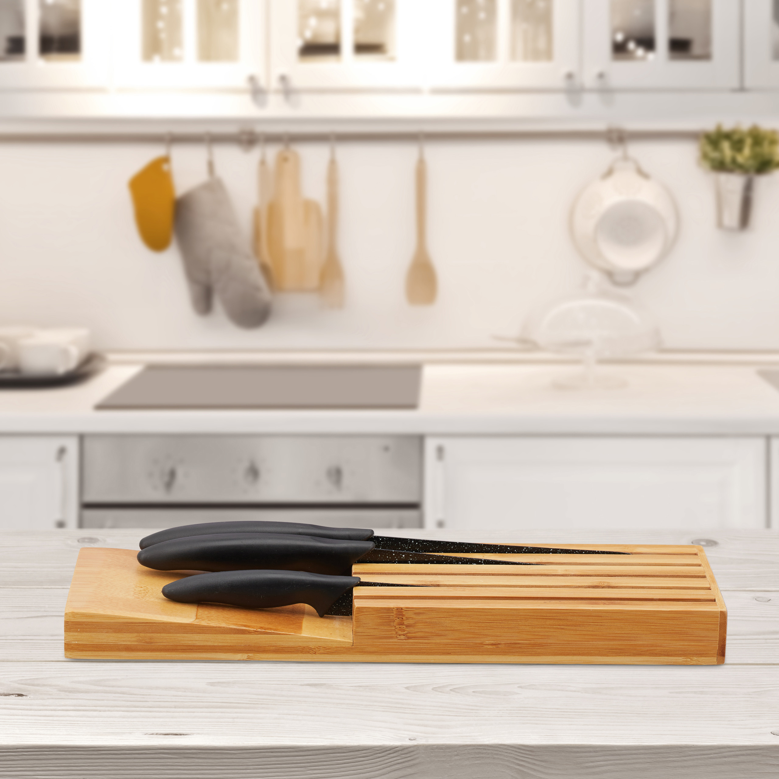 Messerorganizer Messerablage Messerhalter Schubladeneinsatz Messerblock