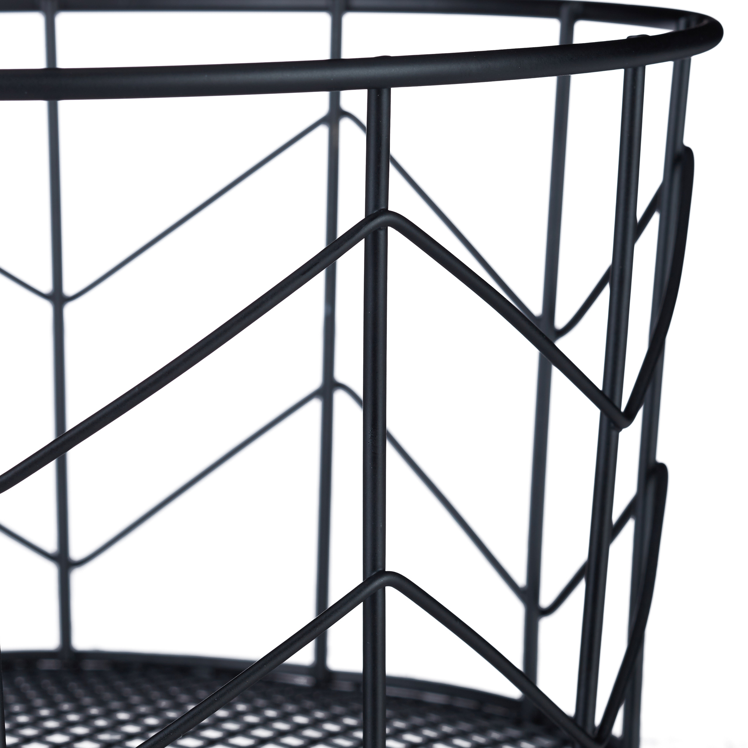 3 x Drahtkorb schwarz Wire Basket Aufbewahrungskorb Deko Metallkorb