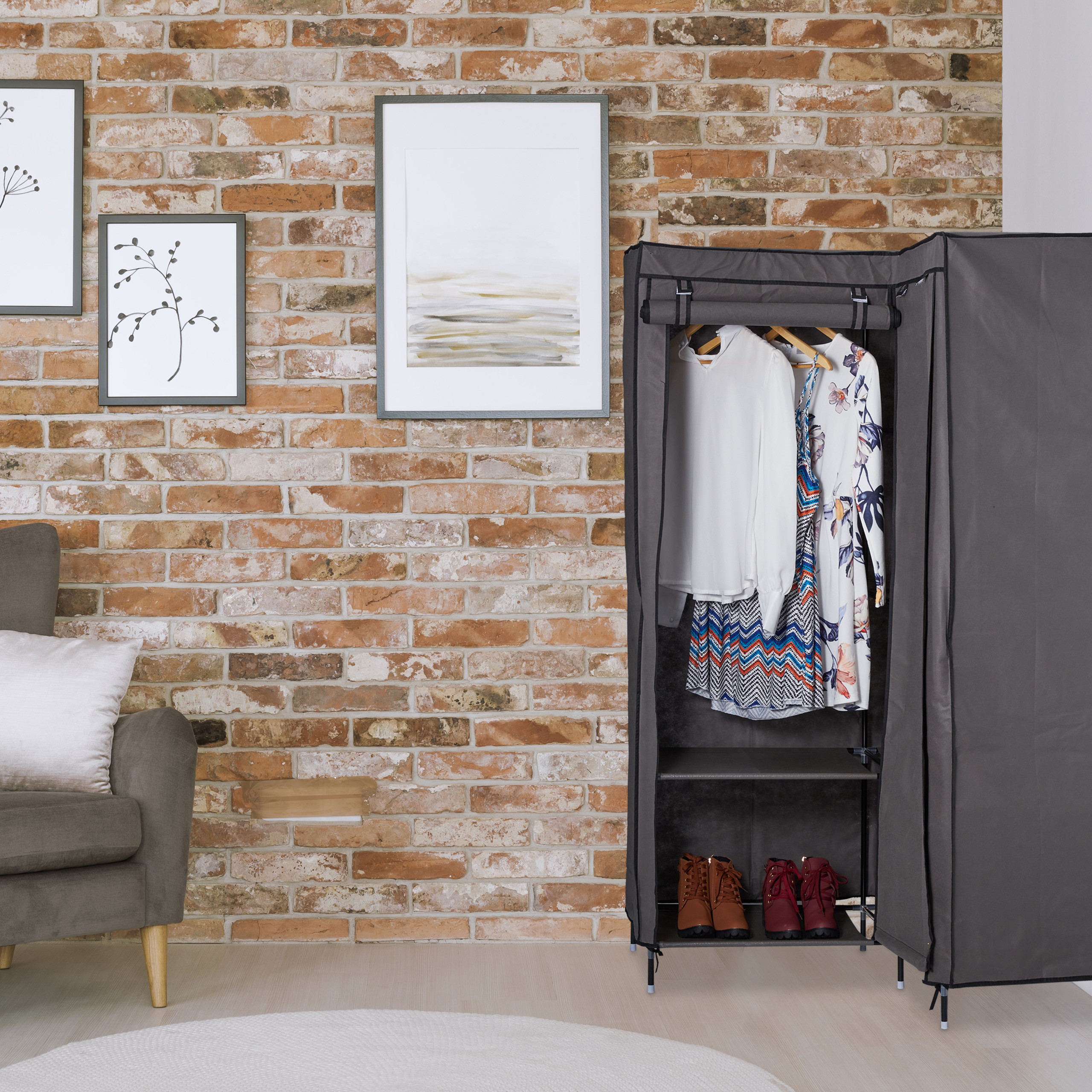 Armario esquina, Armario ropero tela, Ropero esquinero, Armario