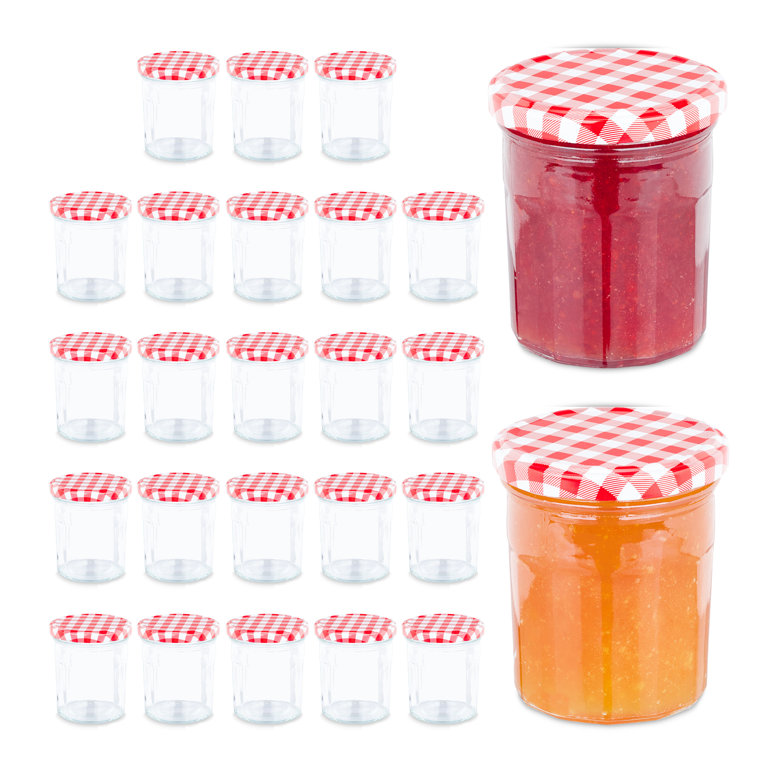 JAM JARS WITH screw lid jars glass 250 ml lot of 25 £27.37 PicClick UK