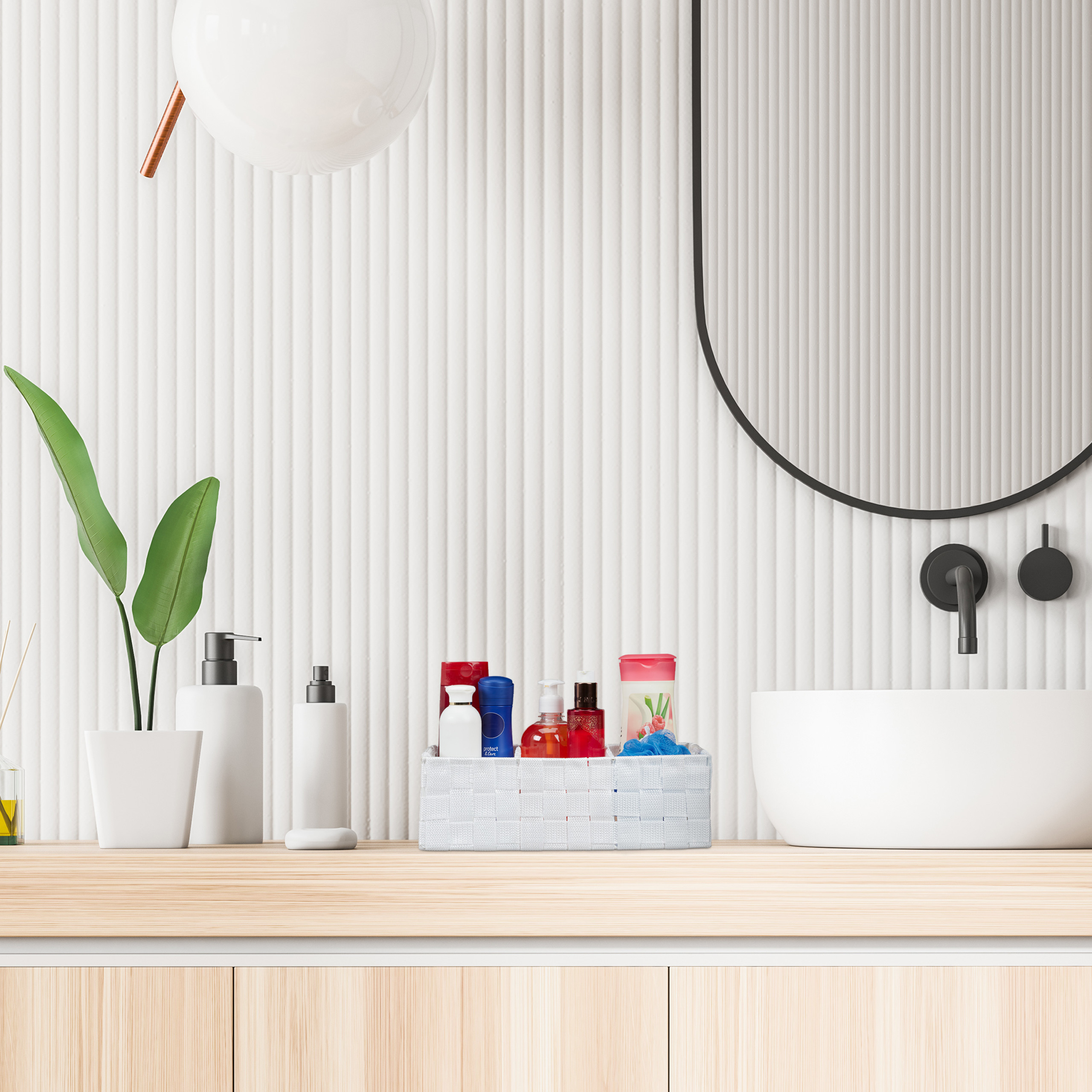 Aufbewahrungskorb Bad Organizer Körbchen Aufbewahrungsbox Deko Box