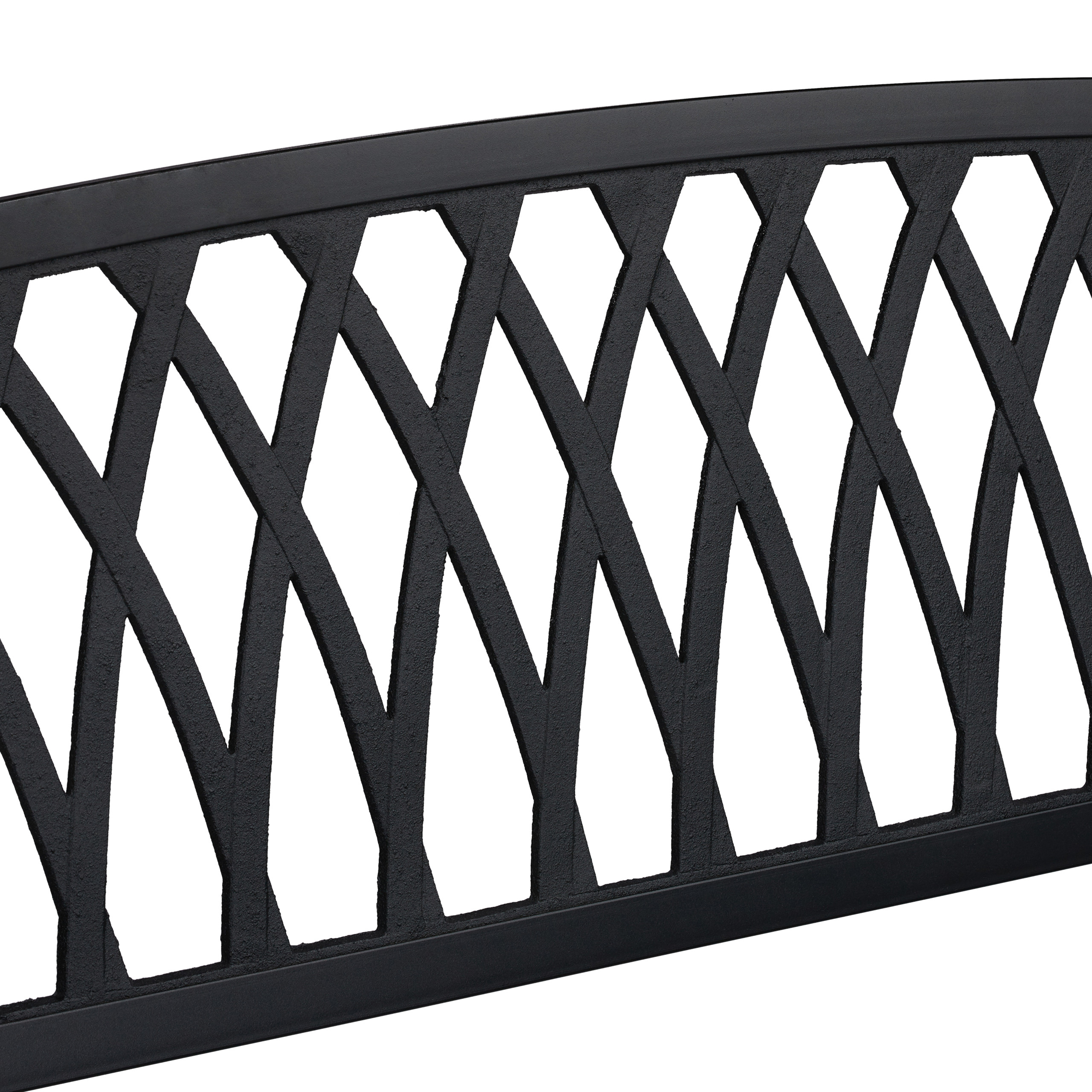 Gartenbank schwarz Terrassenbank Sitzbank Ruhebank Metallbank