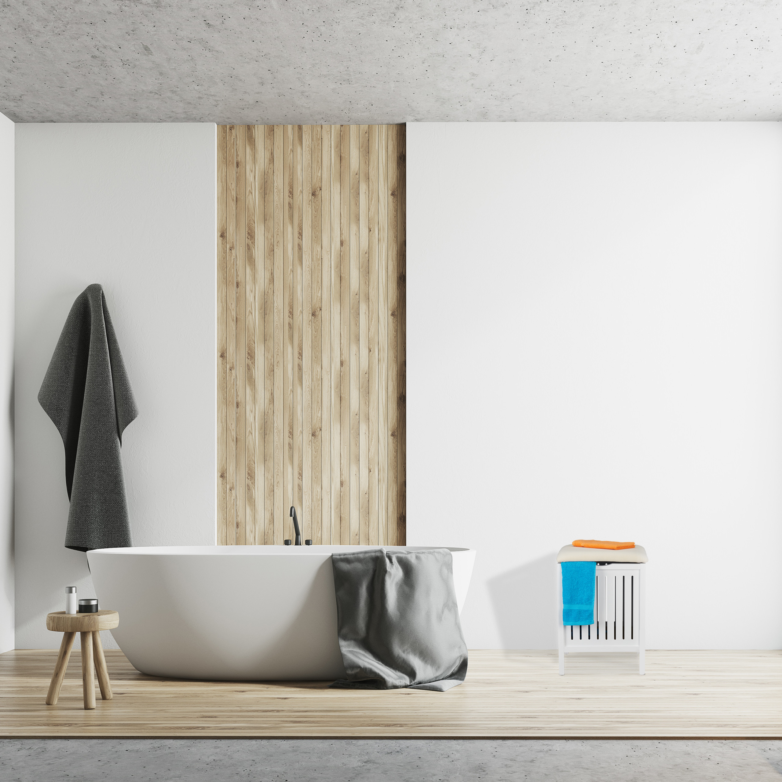 Wäschekorb mit Sitz, Wäschehocker Weiß, Wäschesammler Holz Badhocker