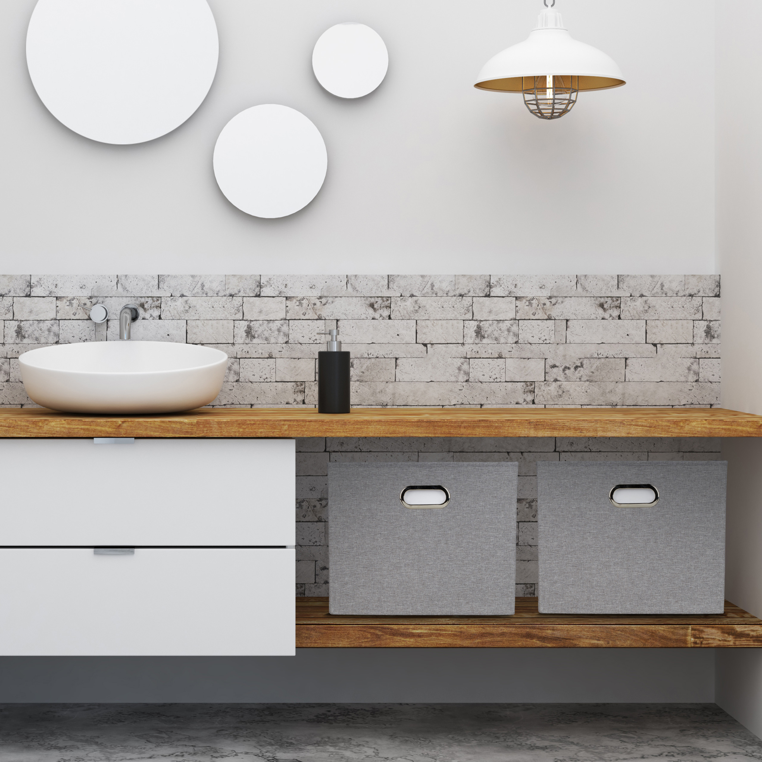 2x Aufbewahrungsbox mit Deckel Ordnungsbox faltbar Regalbox Faltbox