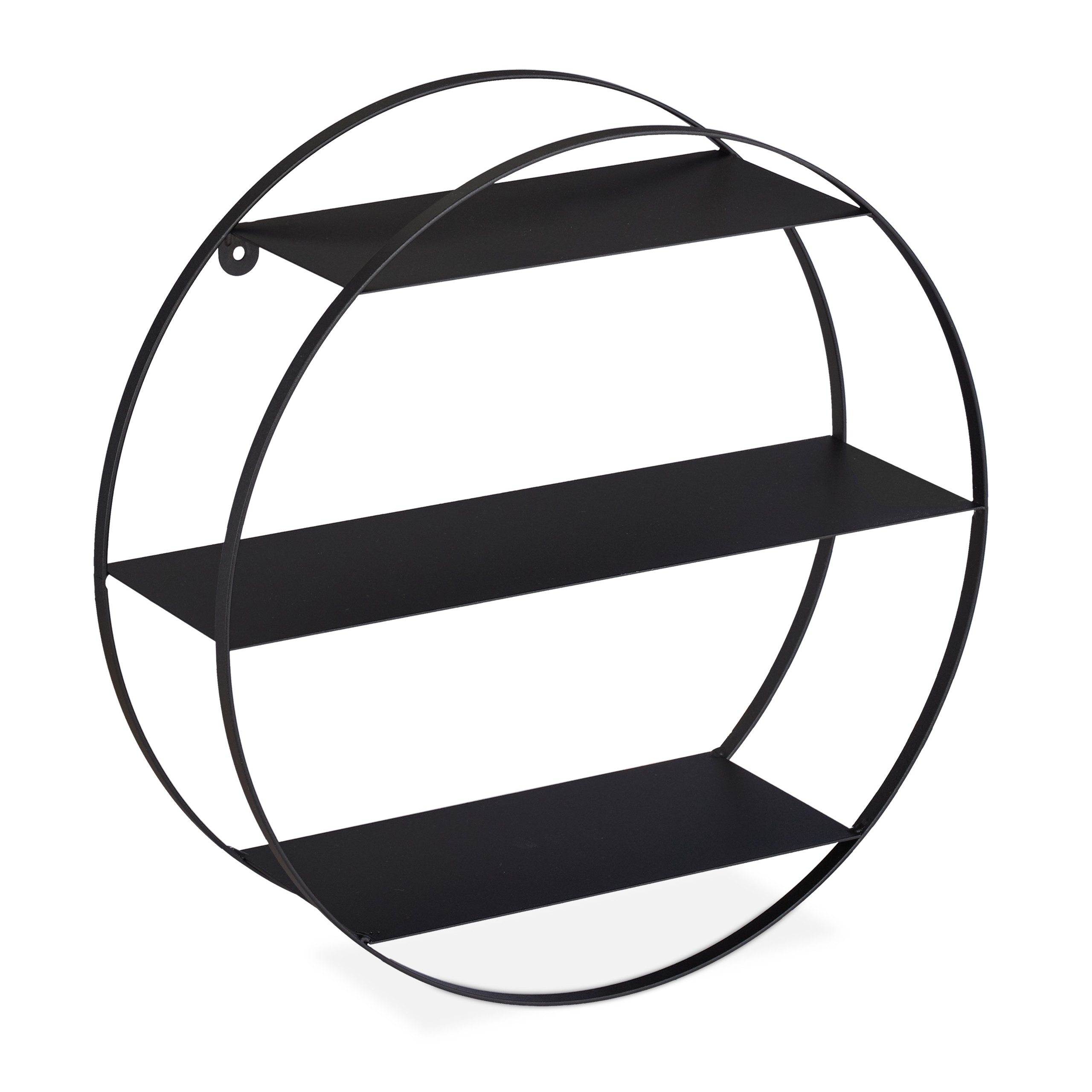 Wandregal Dekoregal rund Flurregal Hängeregal Metall Schweberegal