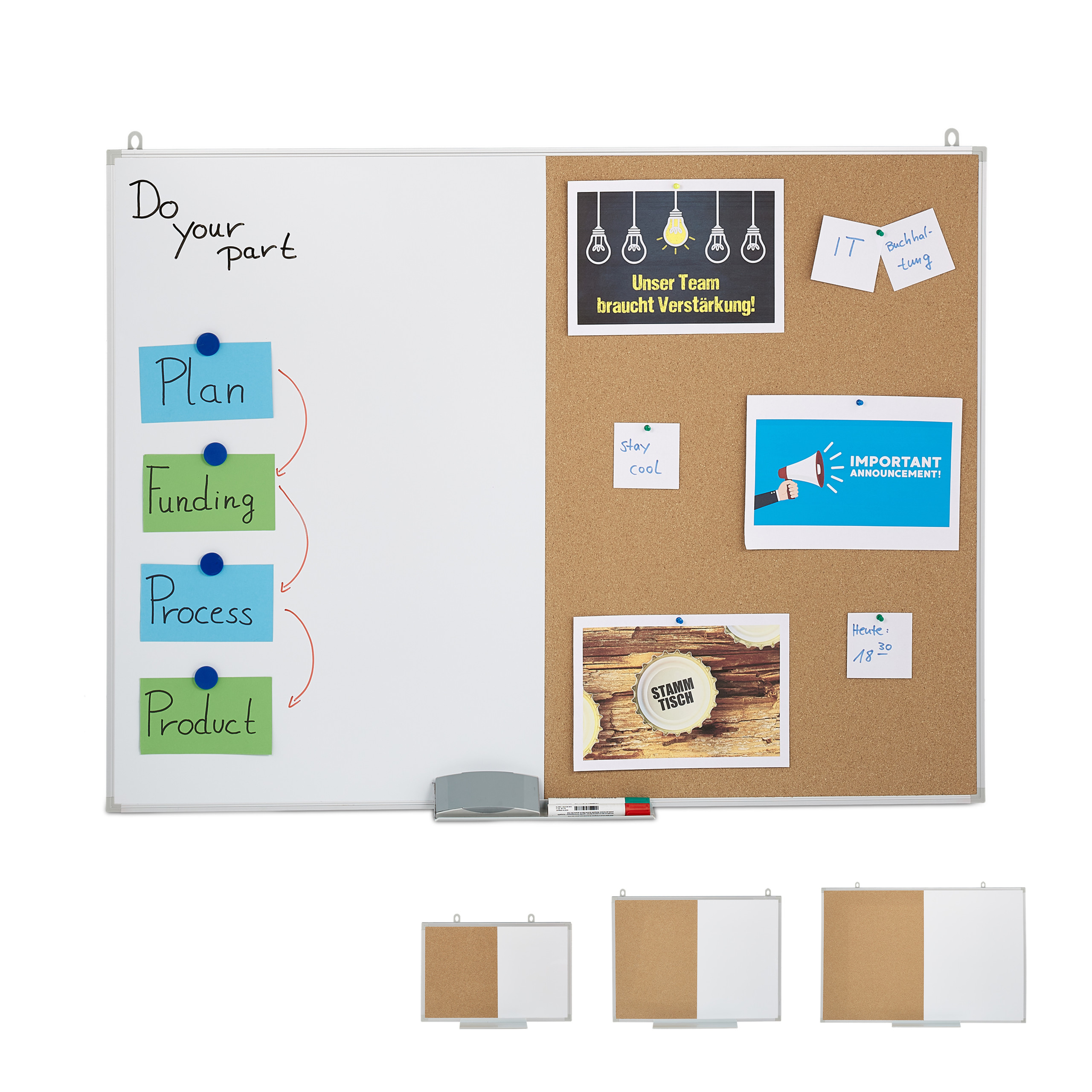 tableau blanc et liege