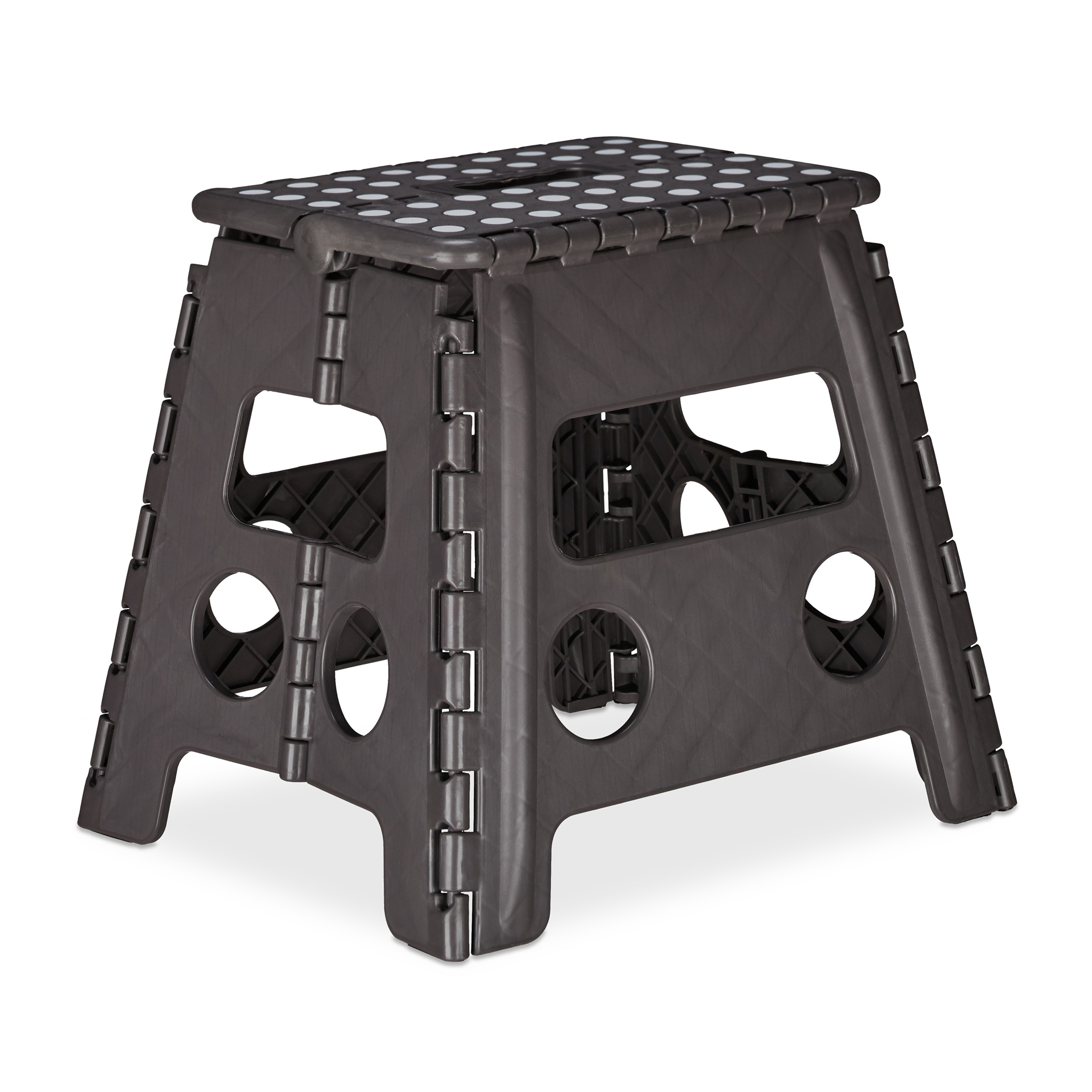 1 x Klapphocker Kunststoff Badhocker Klapptritt dunkelgrau Kinderhocker