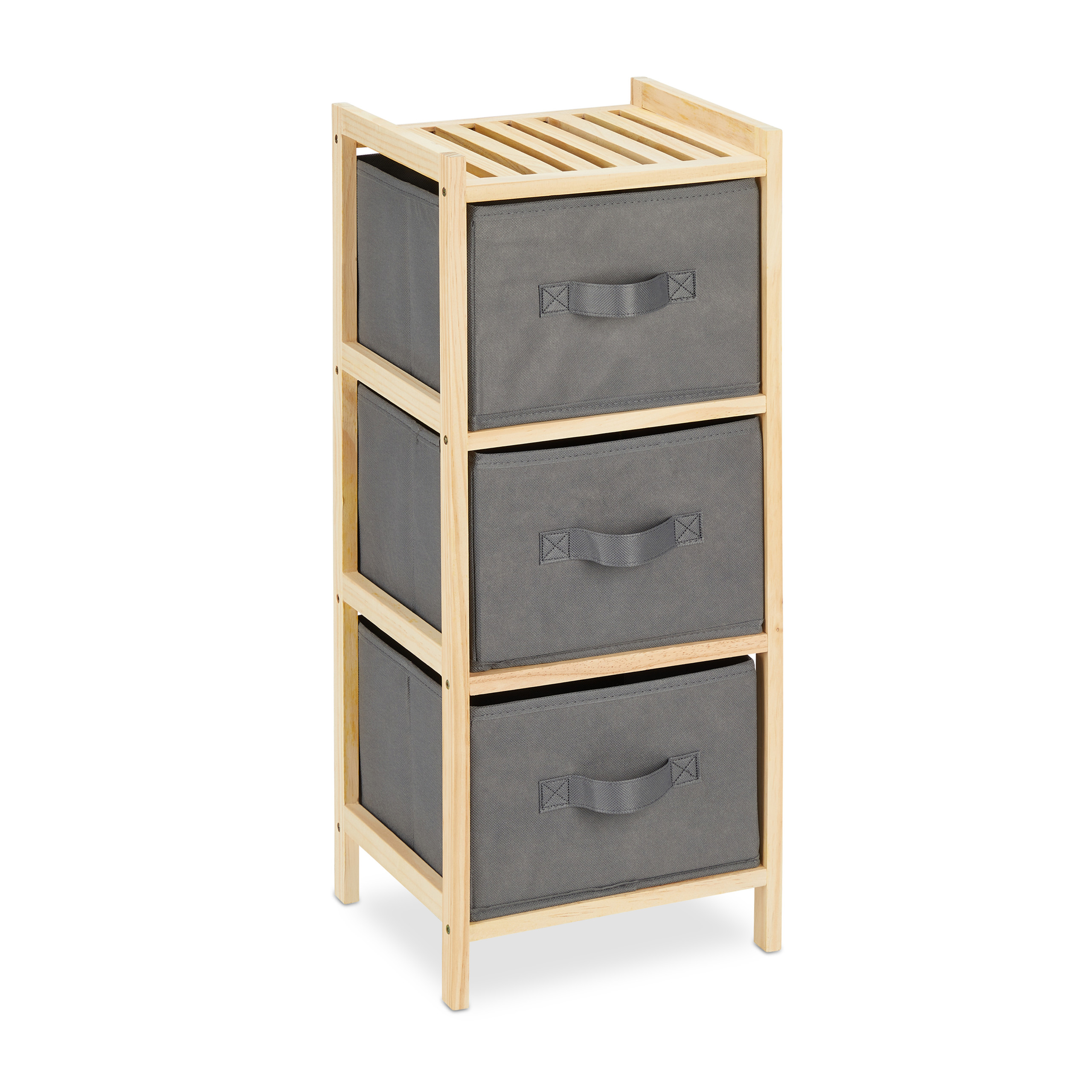 Badregal, Aufbewahrungsregal mit 3 Schubladen, Standregal Korbregal