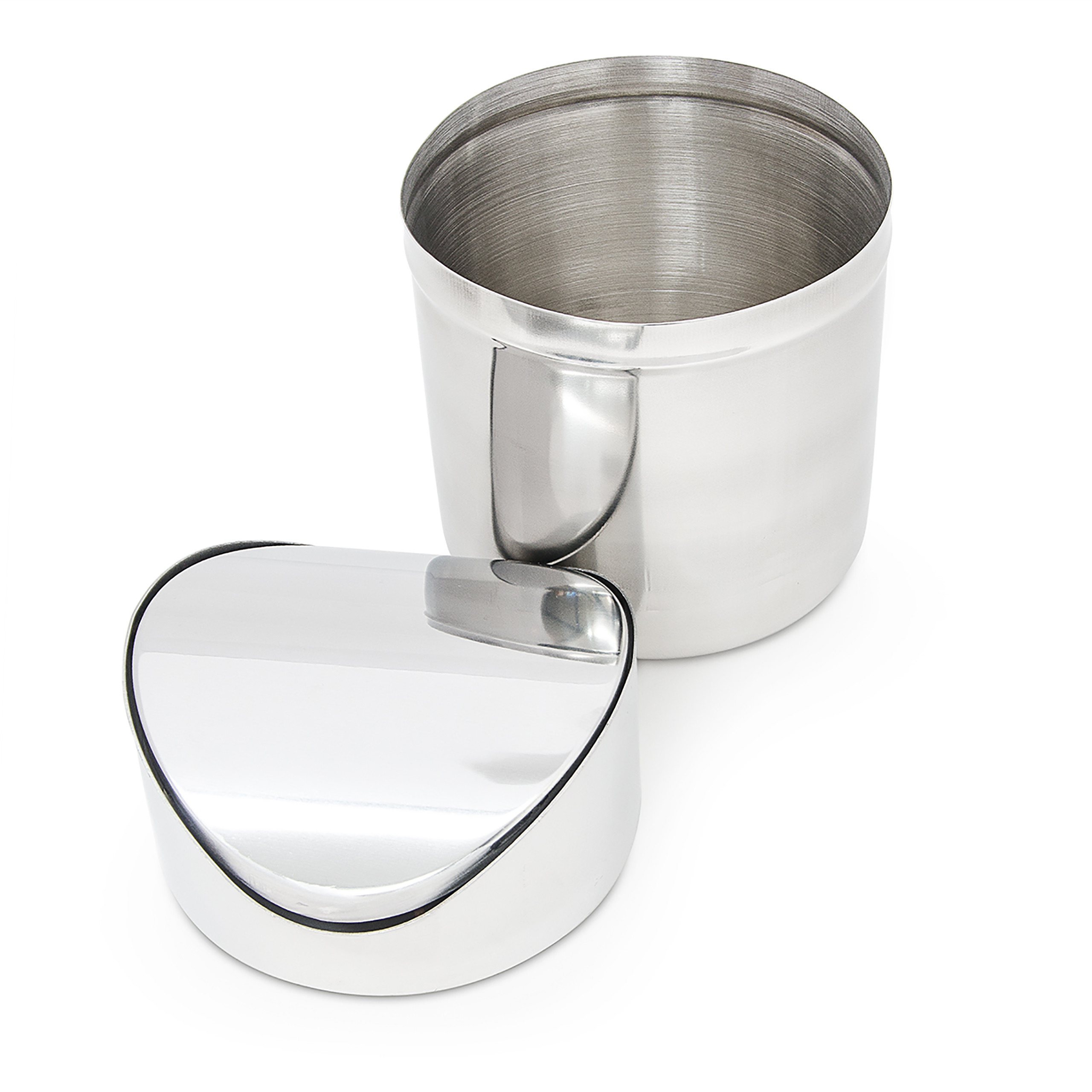 Tischmülleimer mit Schwingdeckel Edelstahl Tischabfalleimer 1,2 Liter